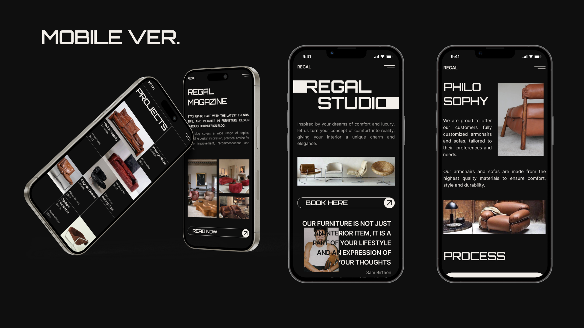 REGAL STUDIO | landing page — Изображение №4 — Интерфейсы на Dprofile