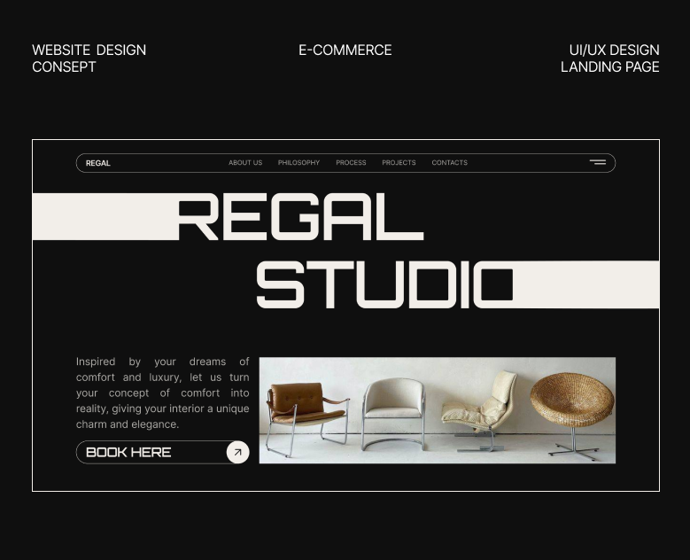 REGAL STUDIO | landing page — Интерфейсы на Dprofile