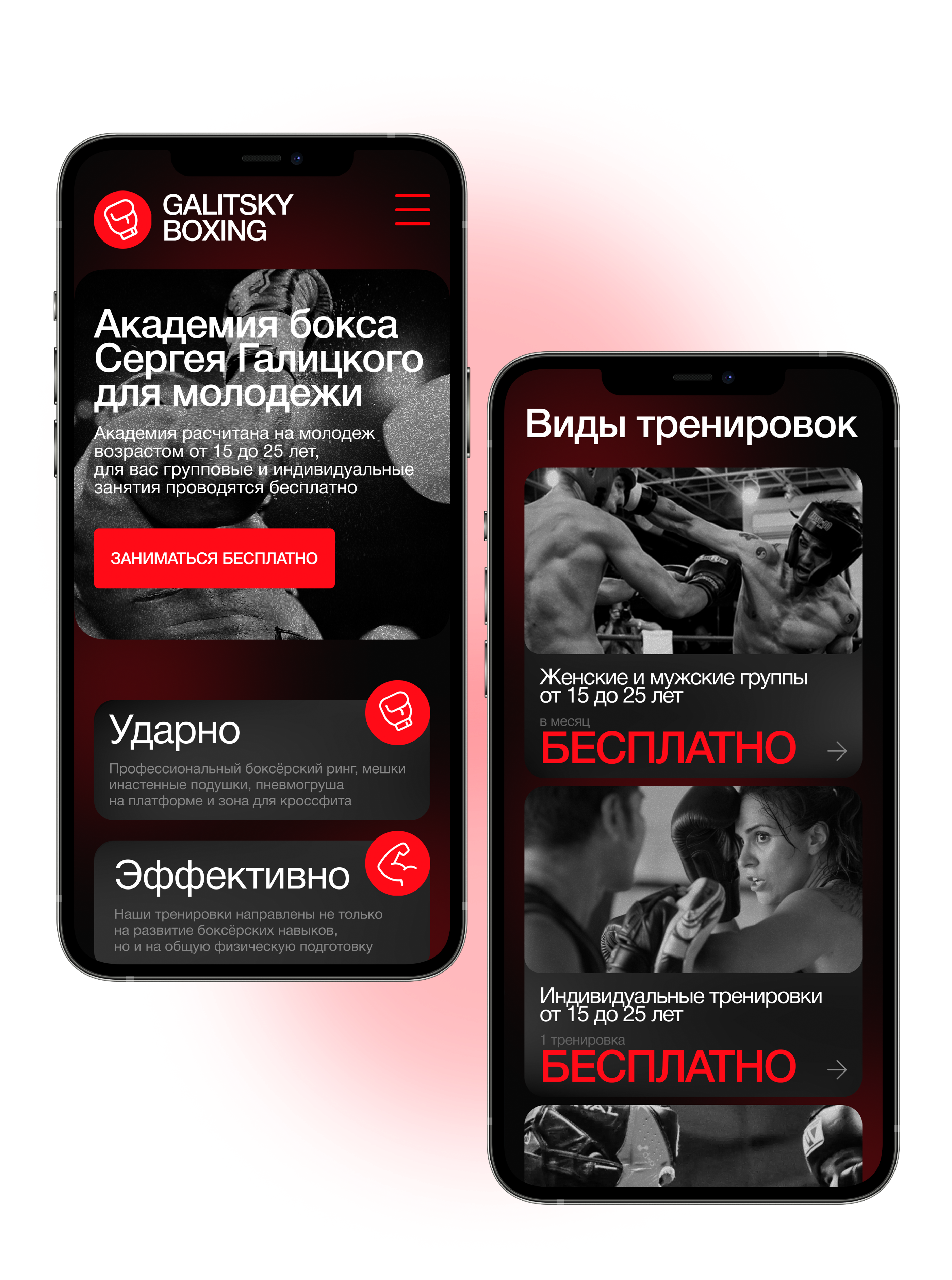 Академия Бокса Сергея Галицкого — Изображение №8 — Интерфейсы, Брендинг на Dprofile