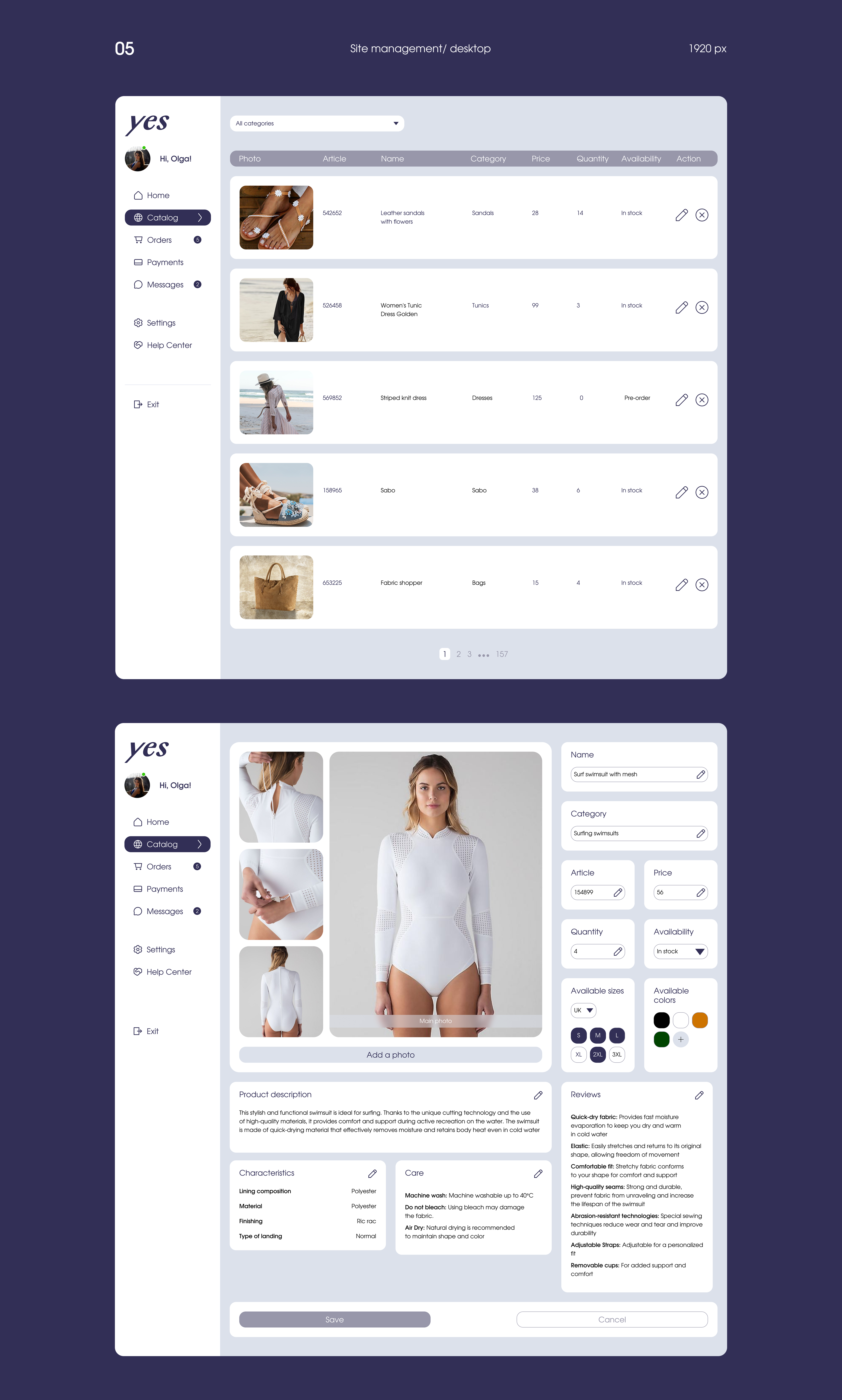Online store of beachwear “Yes” / Website — Изображение №12 — Интерфейсы на Dprofile