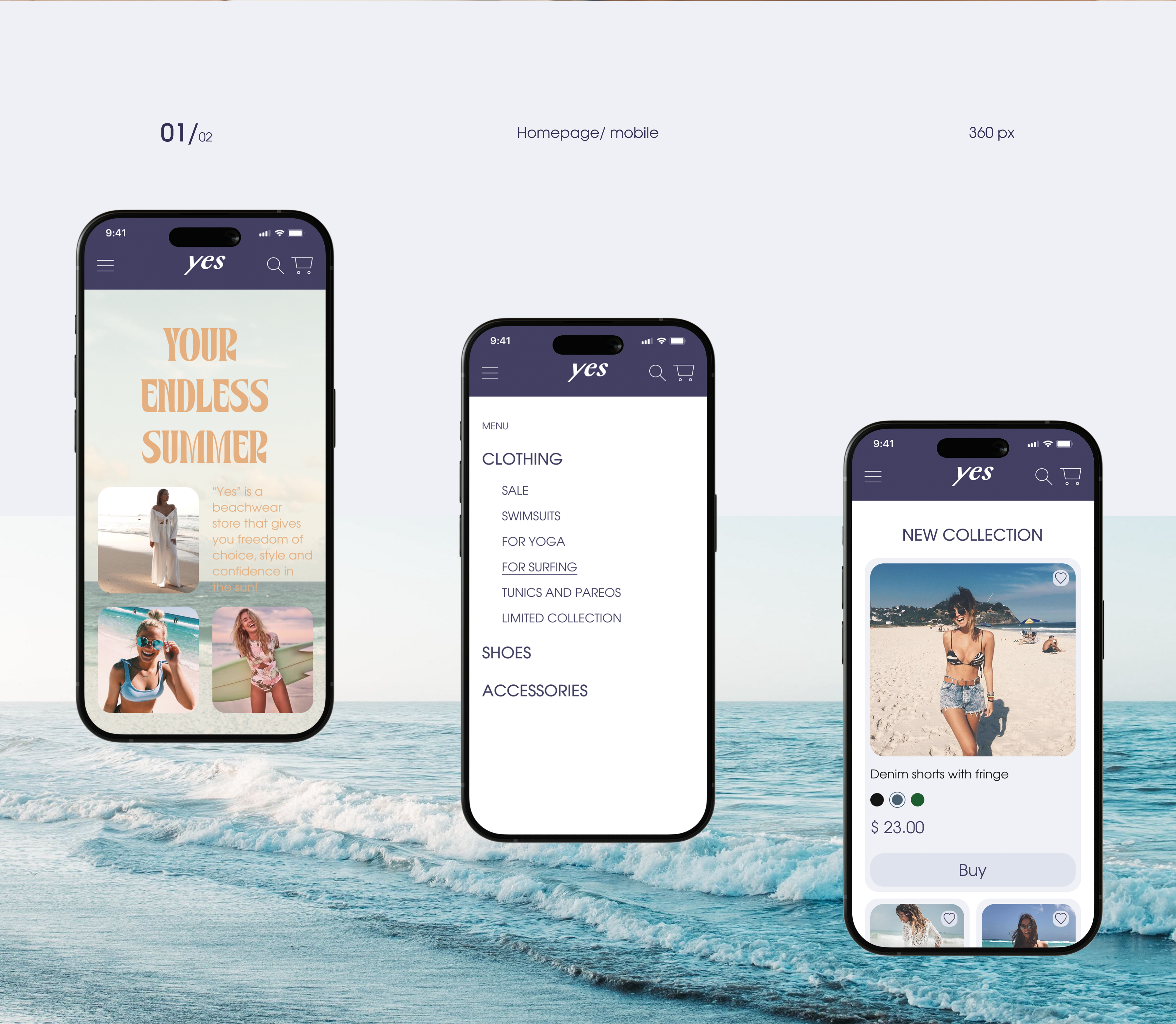 Online store of beachwear “Yes” / Website — Изображение №6 — Интерфейсы на Dprofile