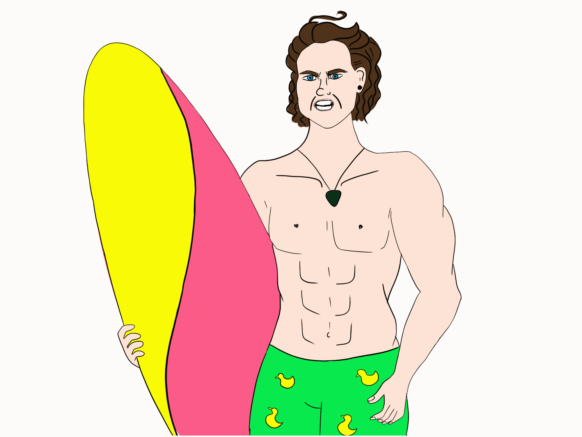 Бренд персонаж для серфинг лагеря — Изображение №6 — Брендинг, Иллюстрация на Dprofile