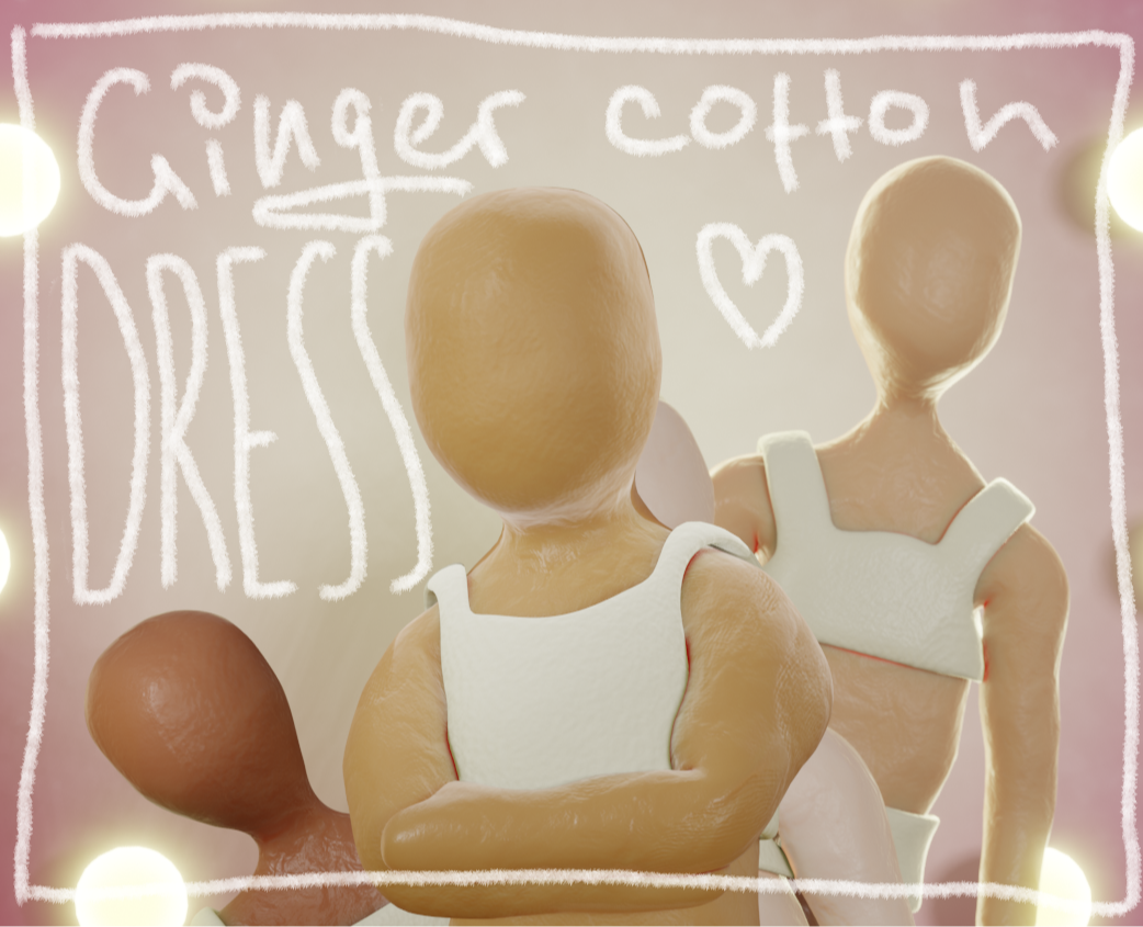 Ginger Cotton dress promo — 3D, Анимация на Dprofile