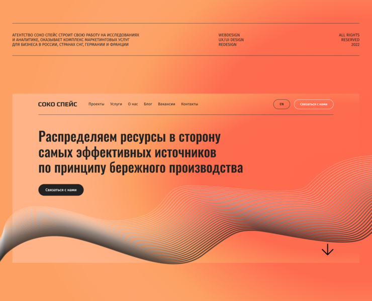Website for SOKO SPACE digital agency на Dprofile