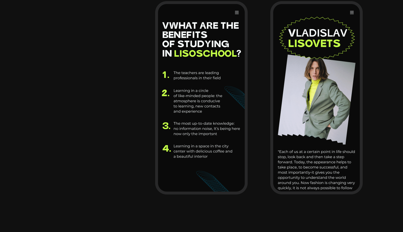 Landing Page | Style School — Изображение №5 — Интерфейсы, Анимация на Dprofile