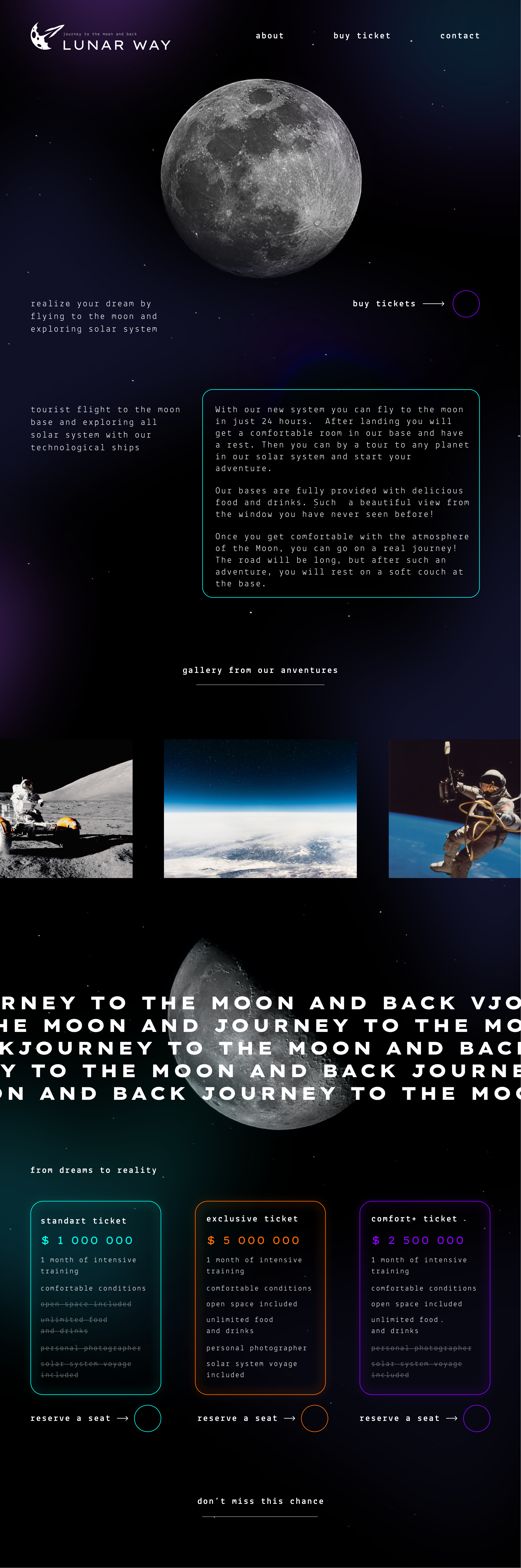 Lunar way (concept) — Изображение №2 — Интерфейсы, Брендинг на Dprofile