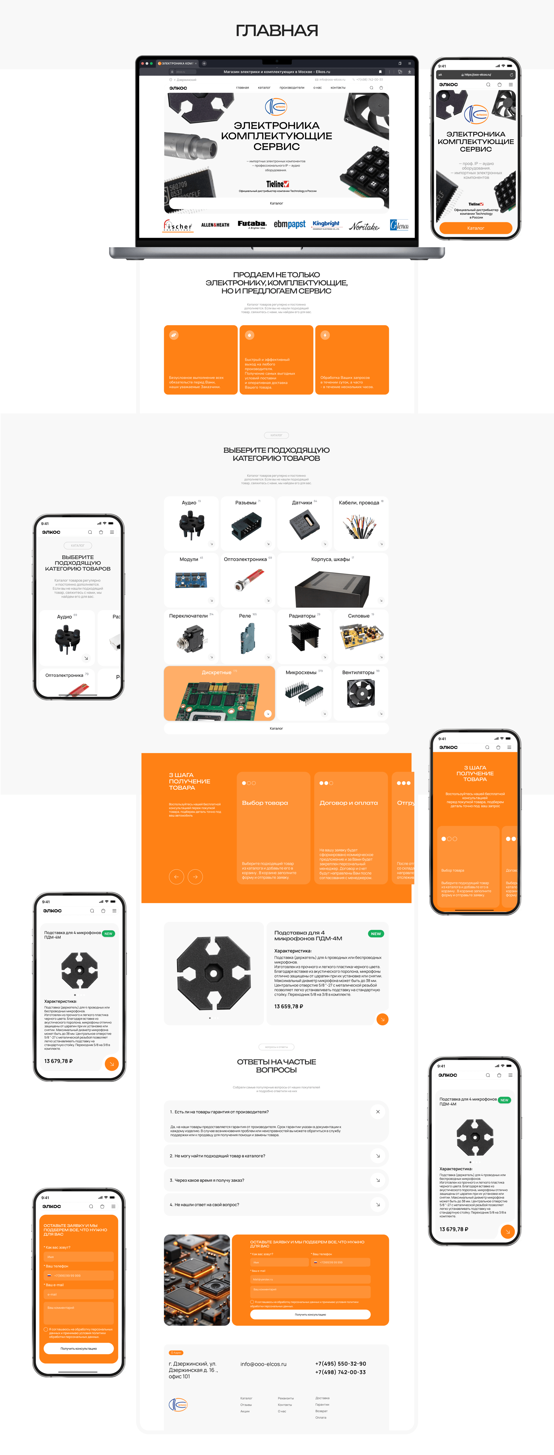 RE - DESIGN E-COM Elcos Electronics — Изображение №4 — Интерфейсы на Dprofile
