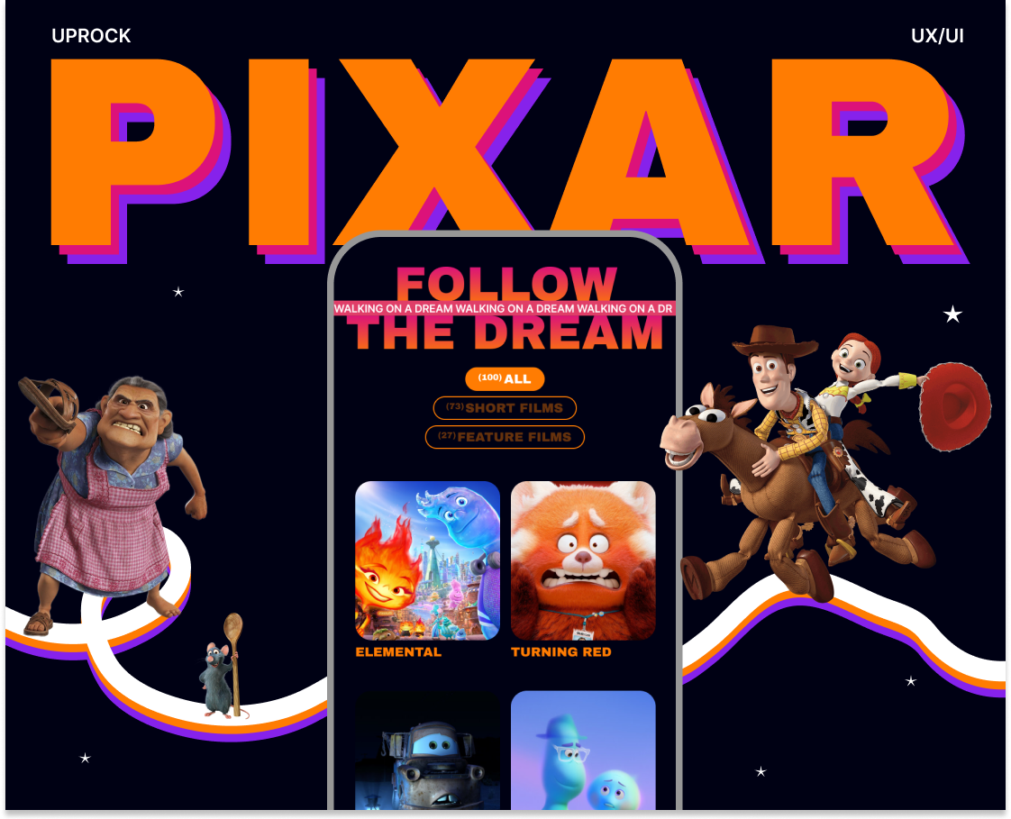 PIXAR | Corporate website — Интерфейсы на Dprofile