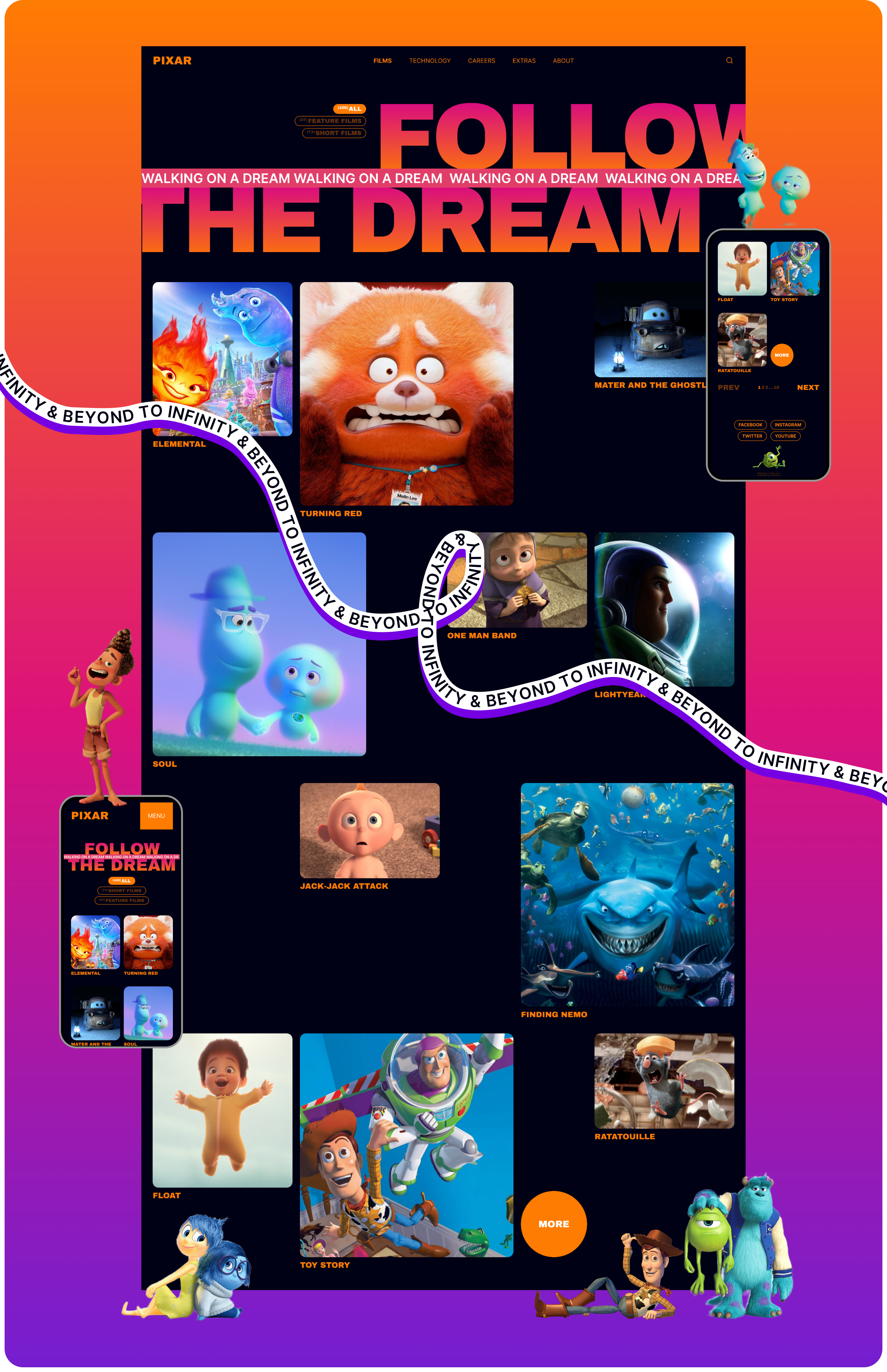 PIXAR | Corporate website — Изображение №6 — Интерфейсы на Dprofile