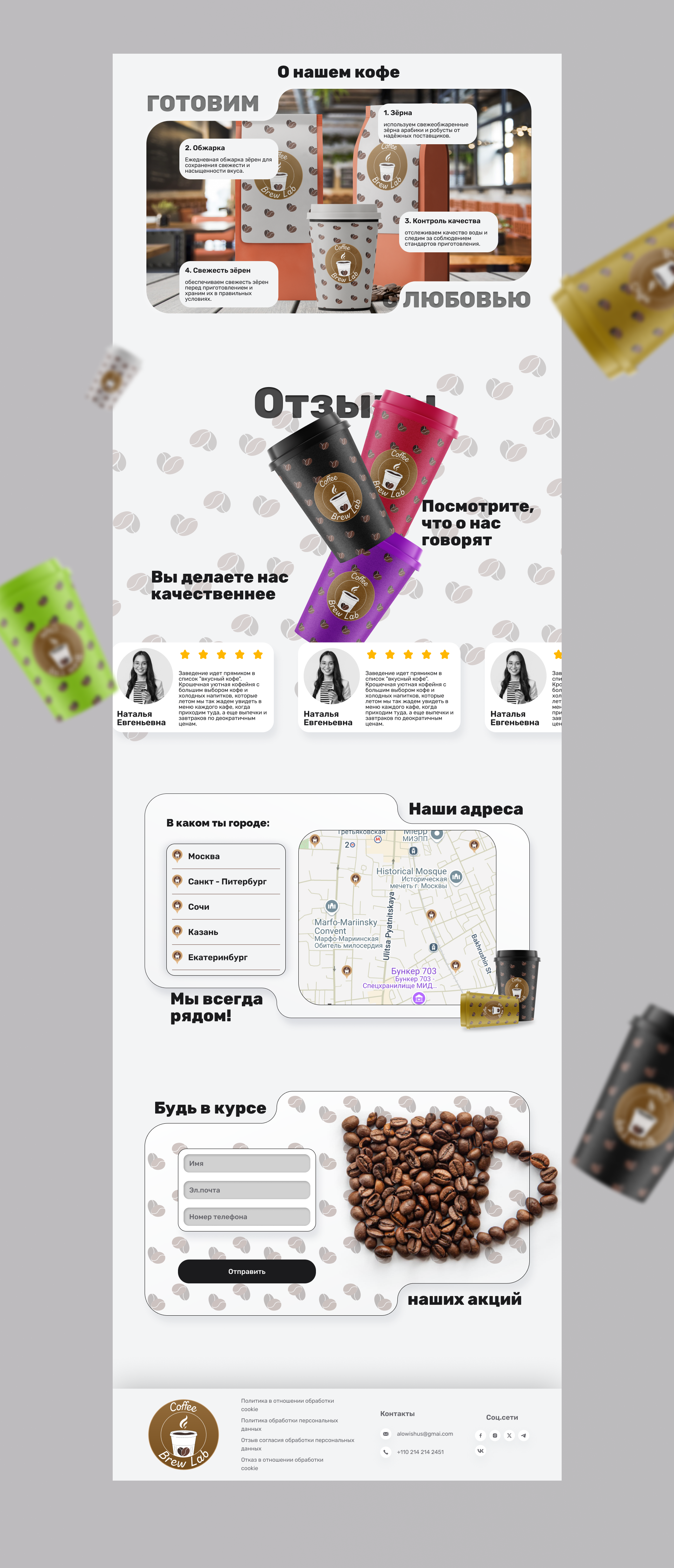 Brew Lab Coffee — Изображение №4 — Интерфейсы, Брендинг на Dprofile