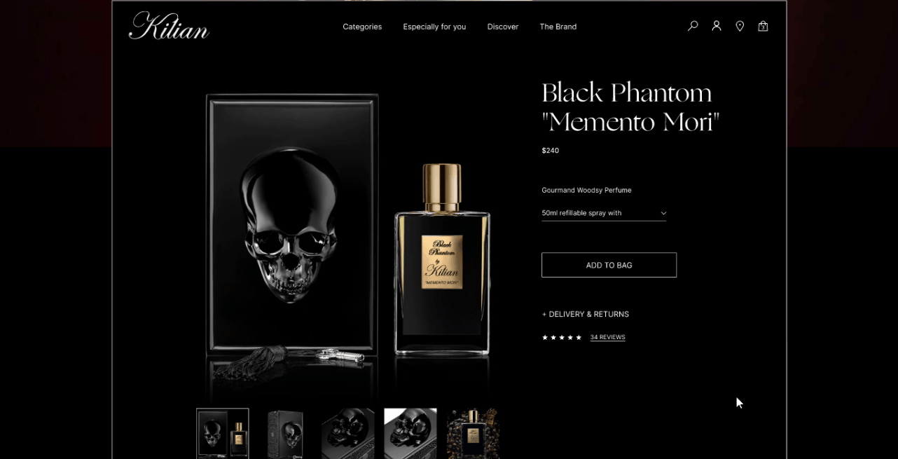 byKilian online store — Изображение №10 — Интерфейсы на Dprofile