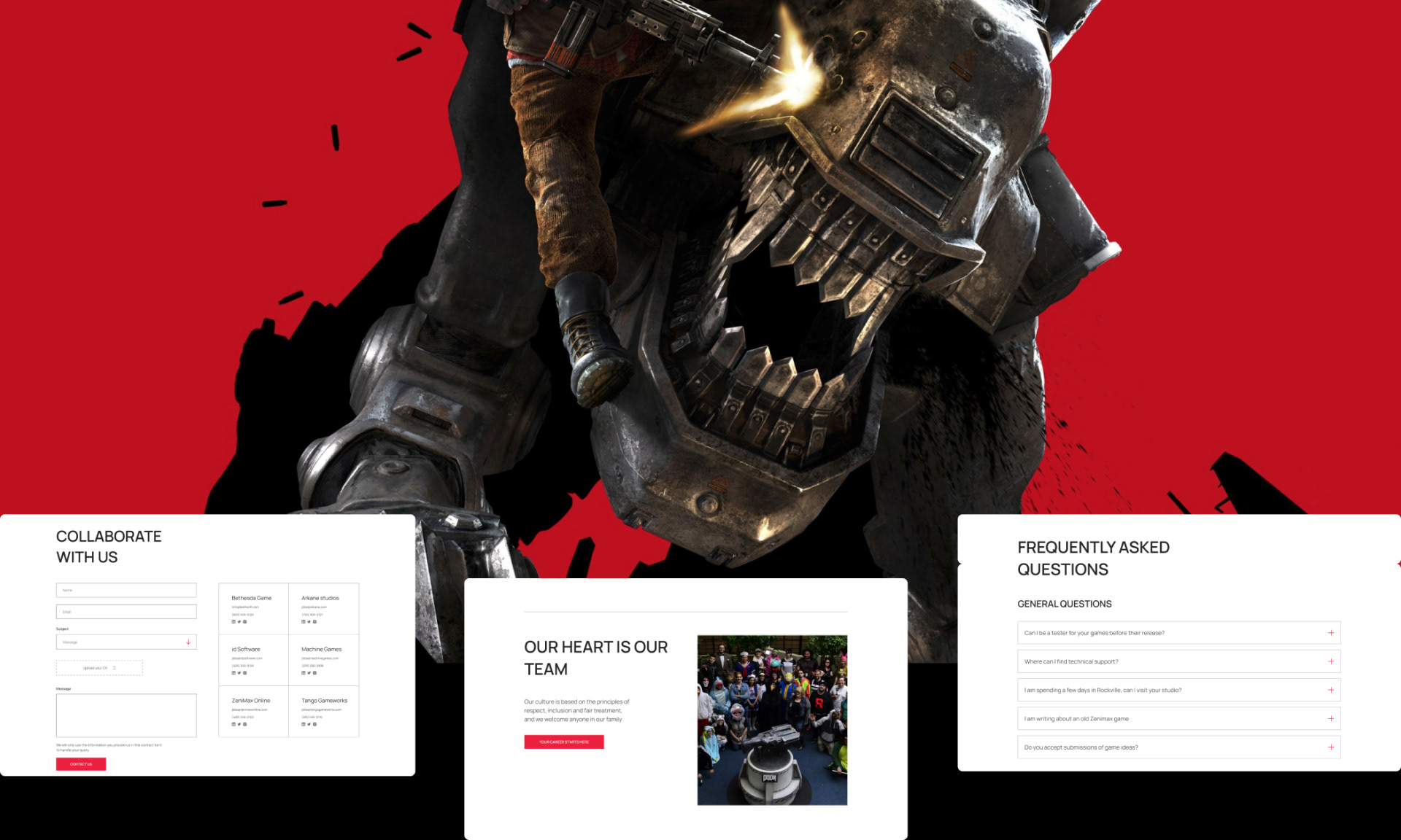 ZenimaxMedia Corporate Website — Изображение №41 — Интерфейсы на Dprofile