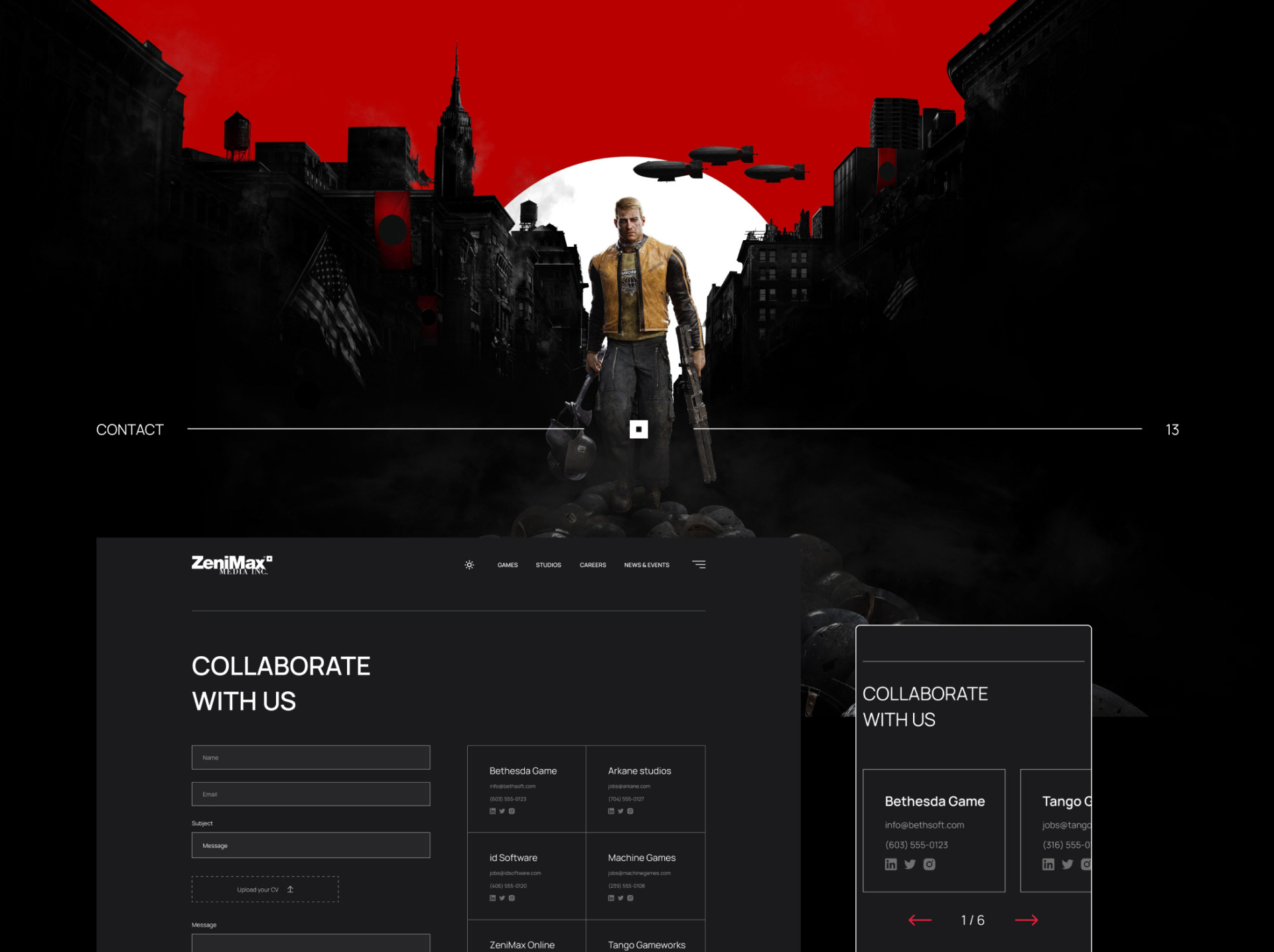 ZenimaxMedia Corporate Website — Изображение №38 — Интерфейсы на Dprofile