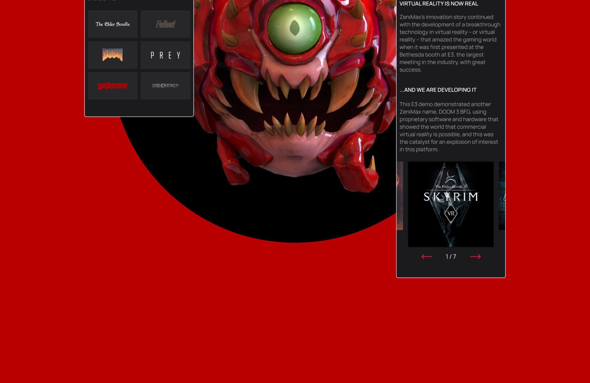 ZenimaxMedia Corporate Website — Изображение №37 — Интерфейсы на Dprofile