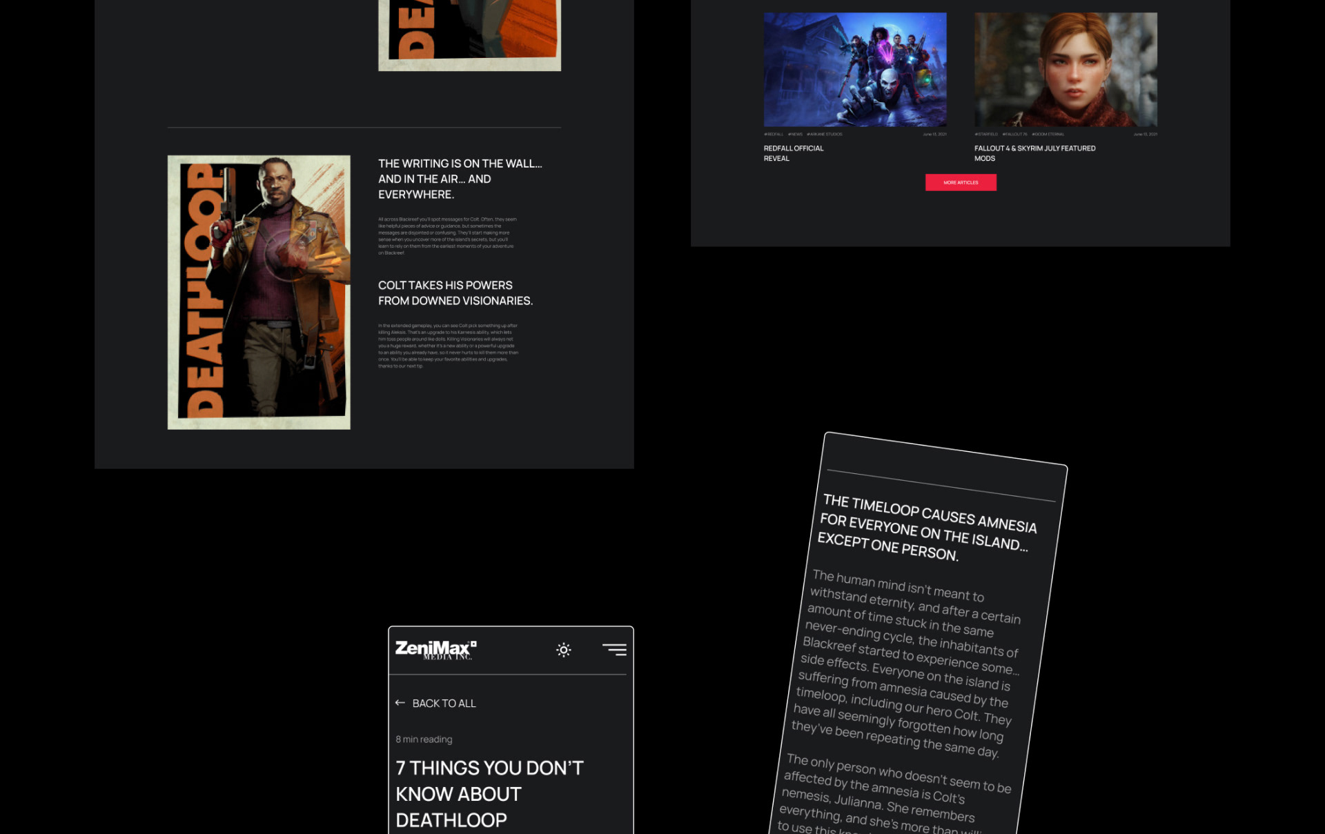 ZenimaxMedia Corporate Website — Изображение №27 — Интерфейсы на Dprofile
