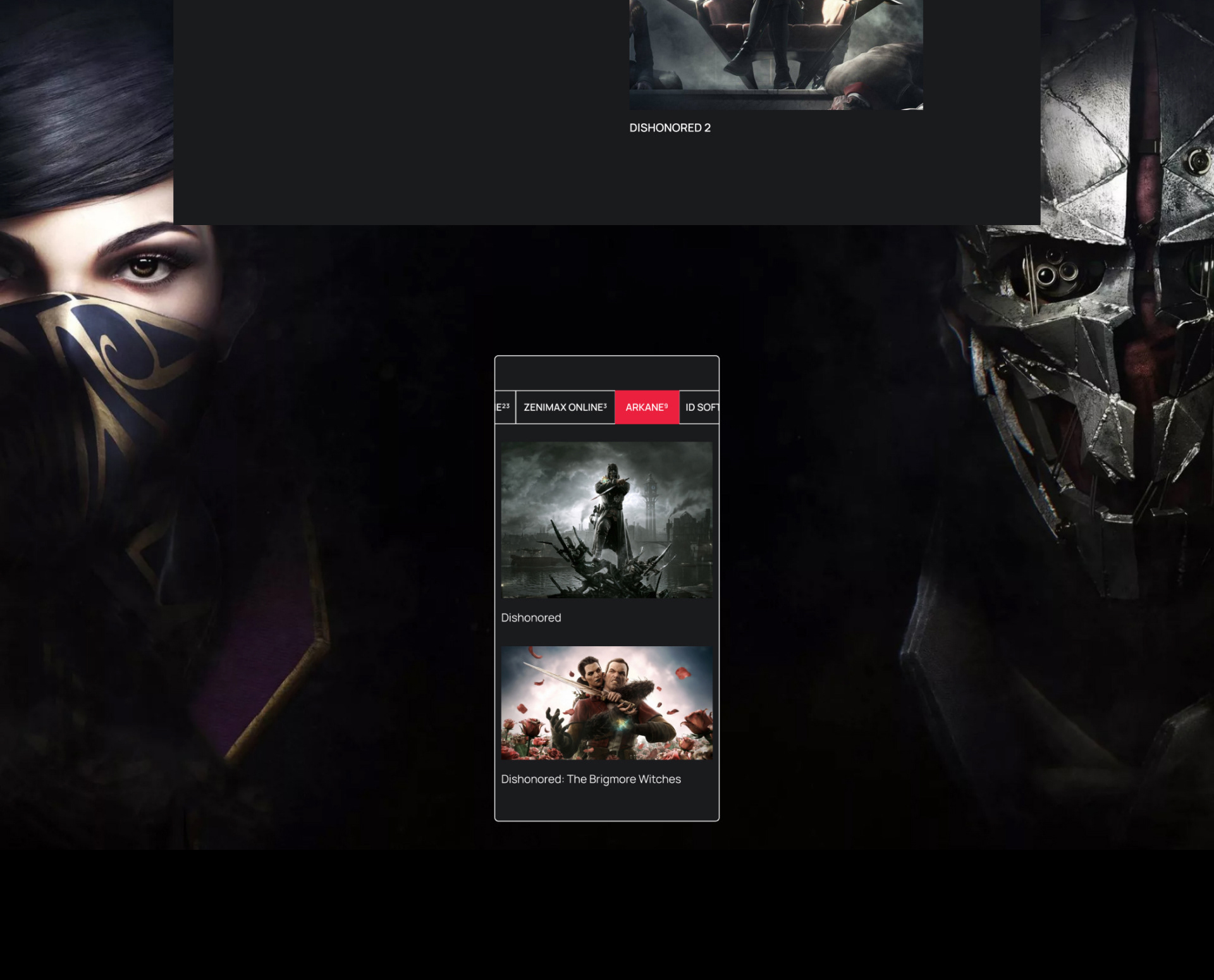 ZenimaxMedia Corporate Website — Изображение №13 — Интерфейсы на Dprofile