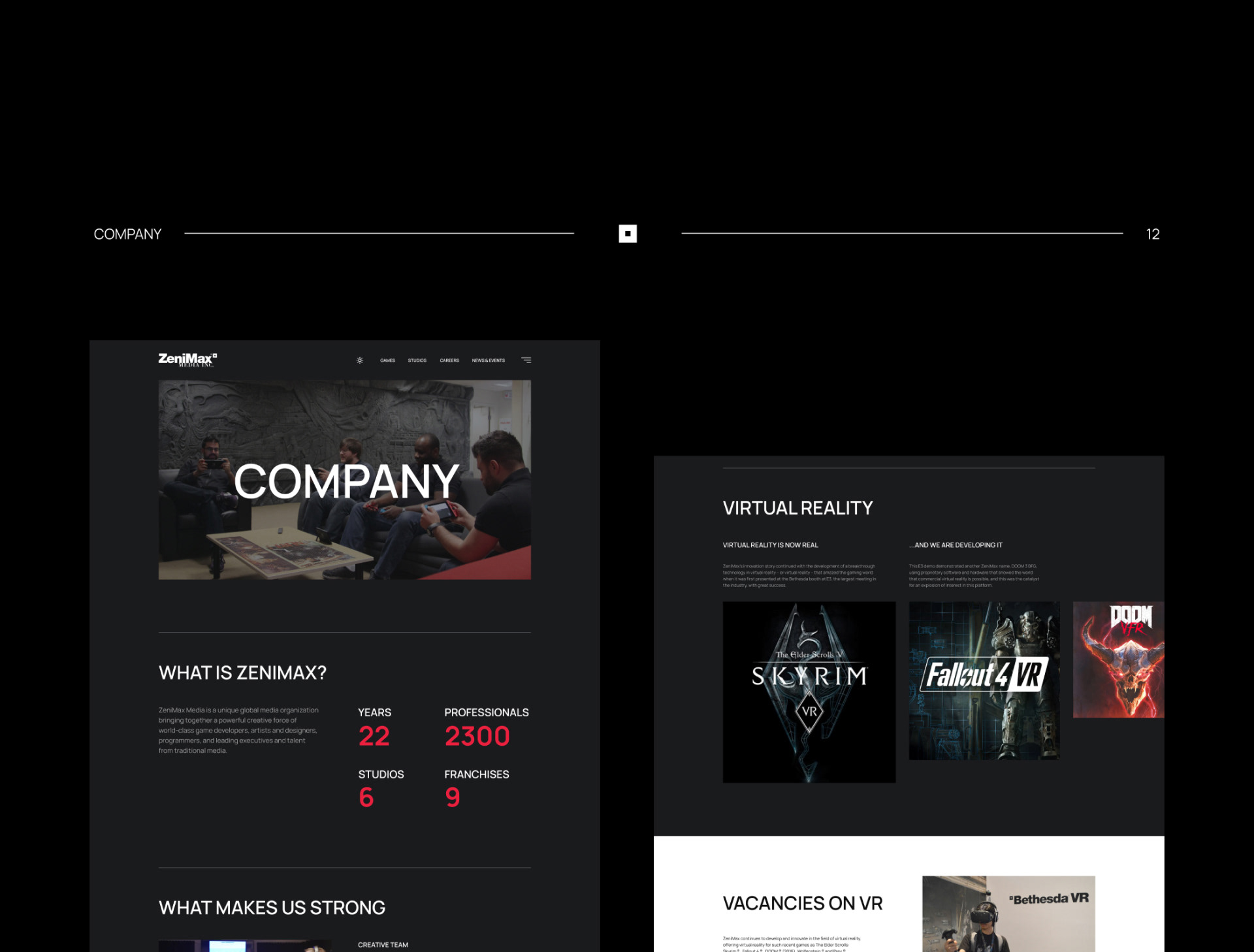 ZenimaxMedia Corporate Website — Изображение №34 — Интерфейсы на Dprofile