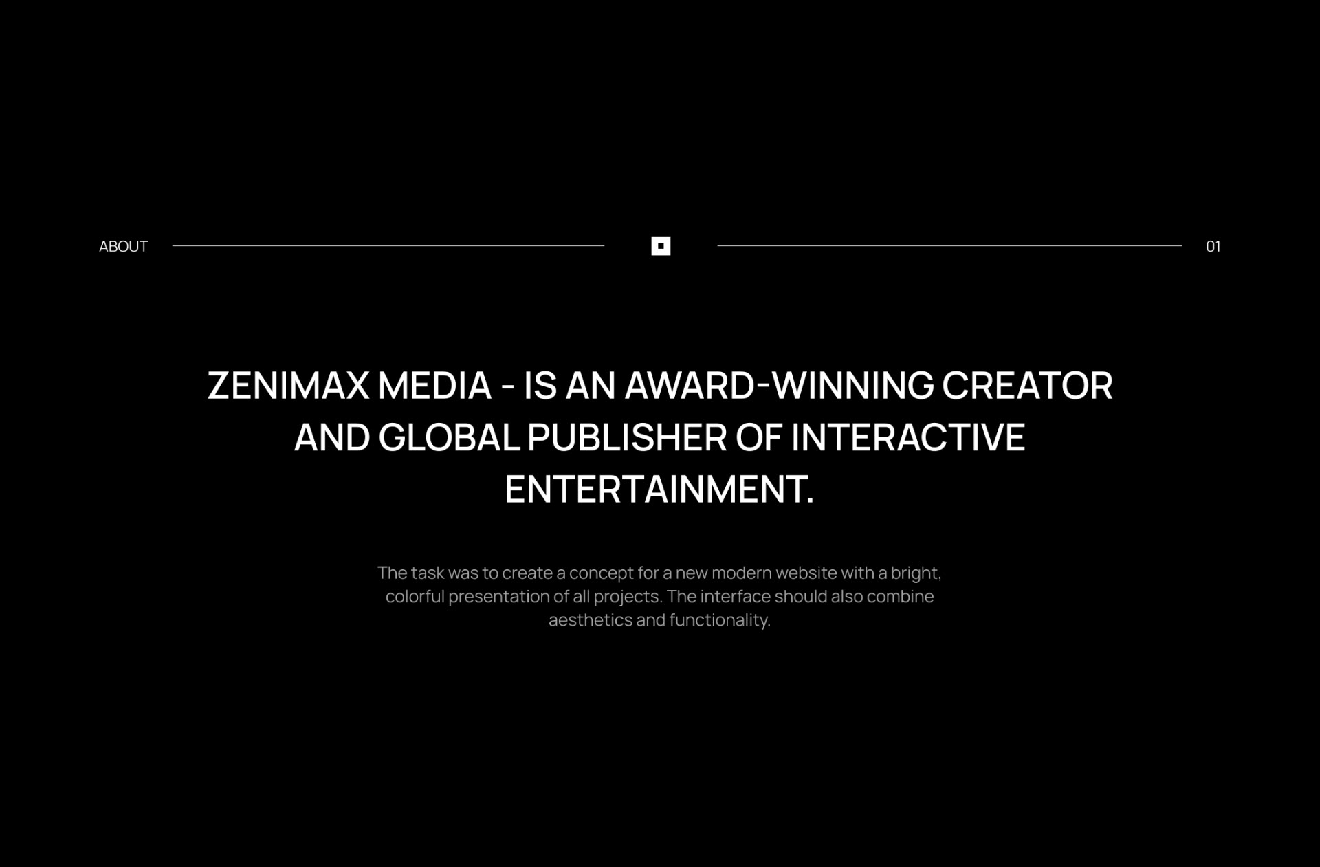 ZenimaxMedia Corporate Website — Изображение №1 — Интерфейсы на Dprofile