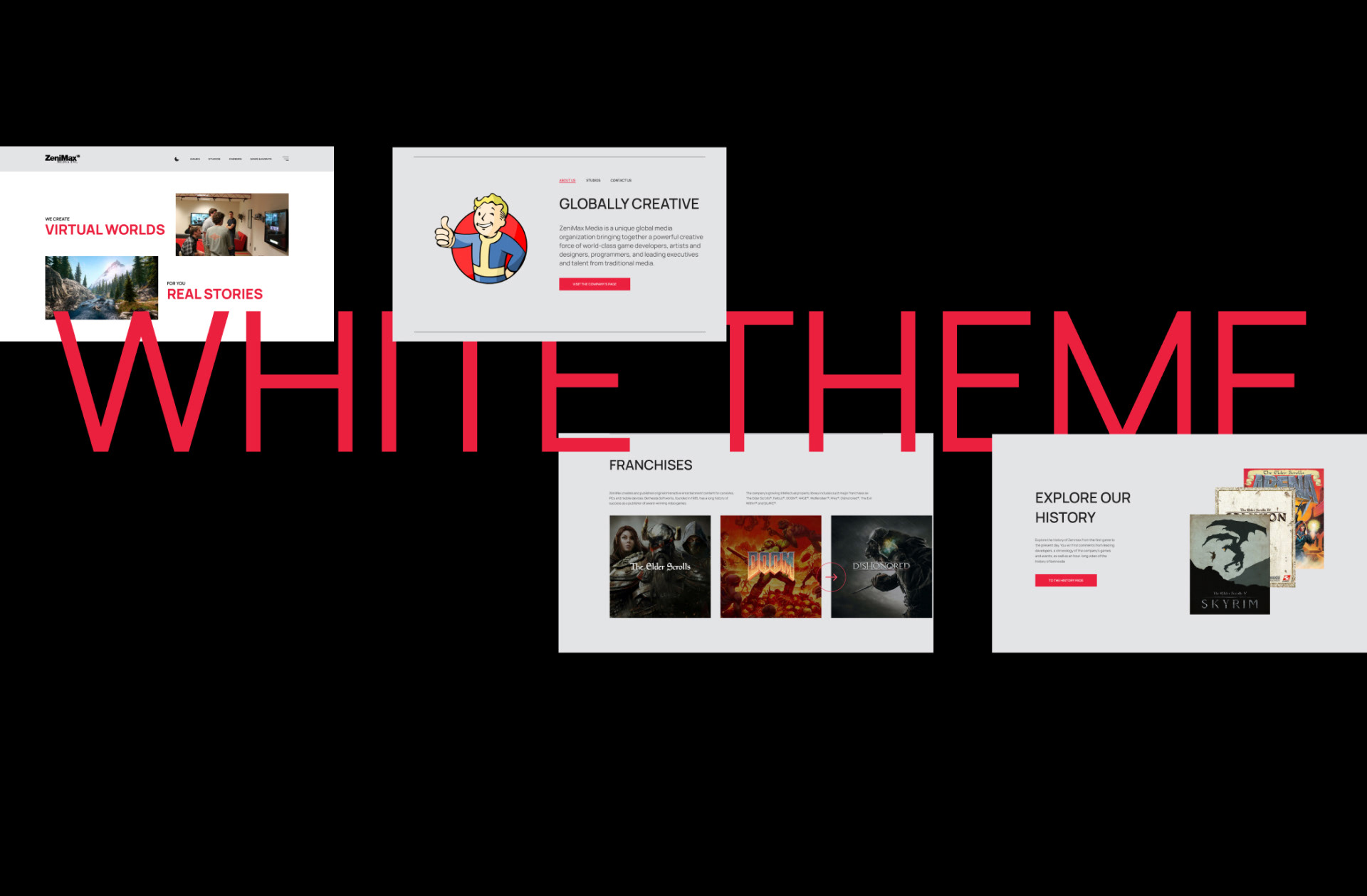 ZenimaxMedia Corporate Website — Изображение №9 — Интерфейсы на Dprofile