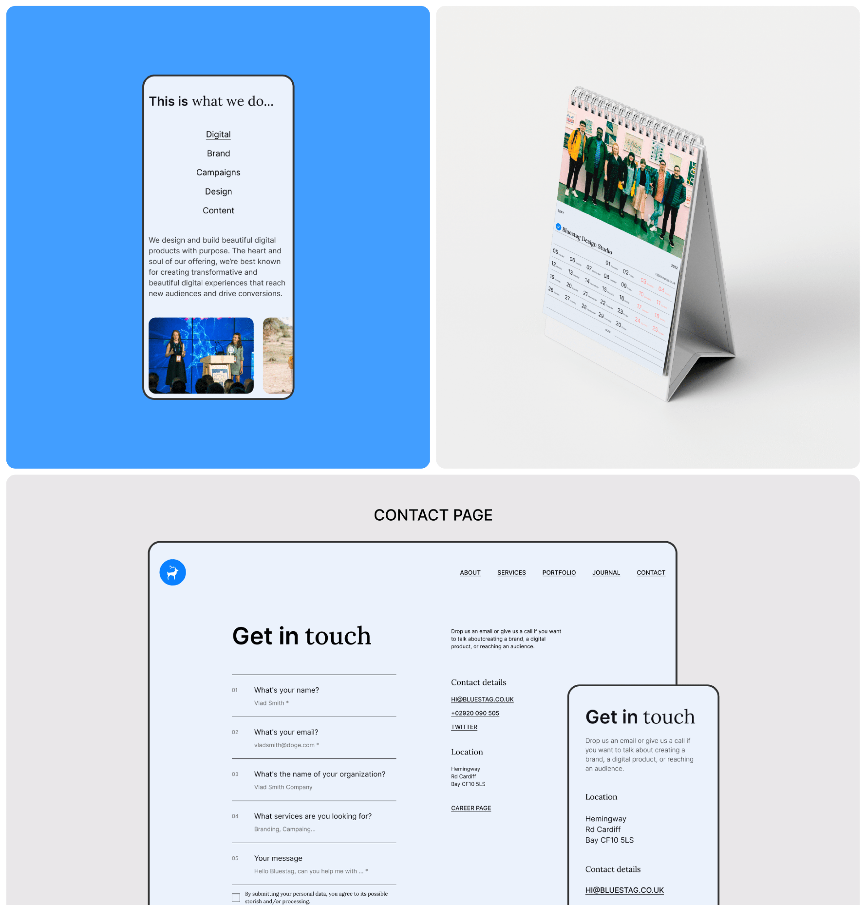 BLUESTAG - studio identity & website. Redesign concept — Изображение №12 — Брендинг, Интерфейсы на Dprofile