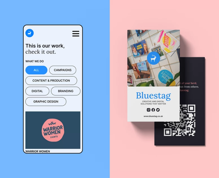 BLUESTAG - studio identity & website. Redesign concept — Интерфейсы, Брендинг на Dprofile