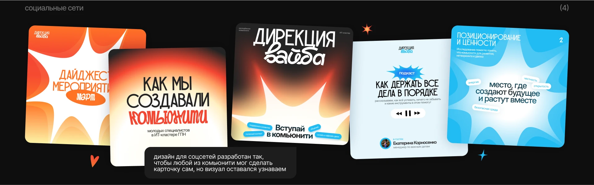 Брендинг молодёжного сообщества «Дирекция вайба» — Изображение №5 — Брендинг, Маркетинг на Dprofile