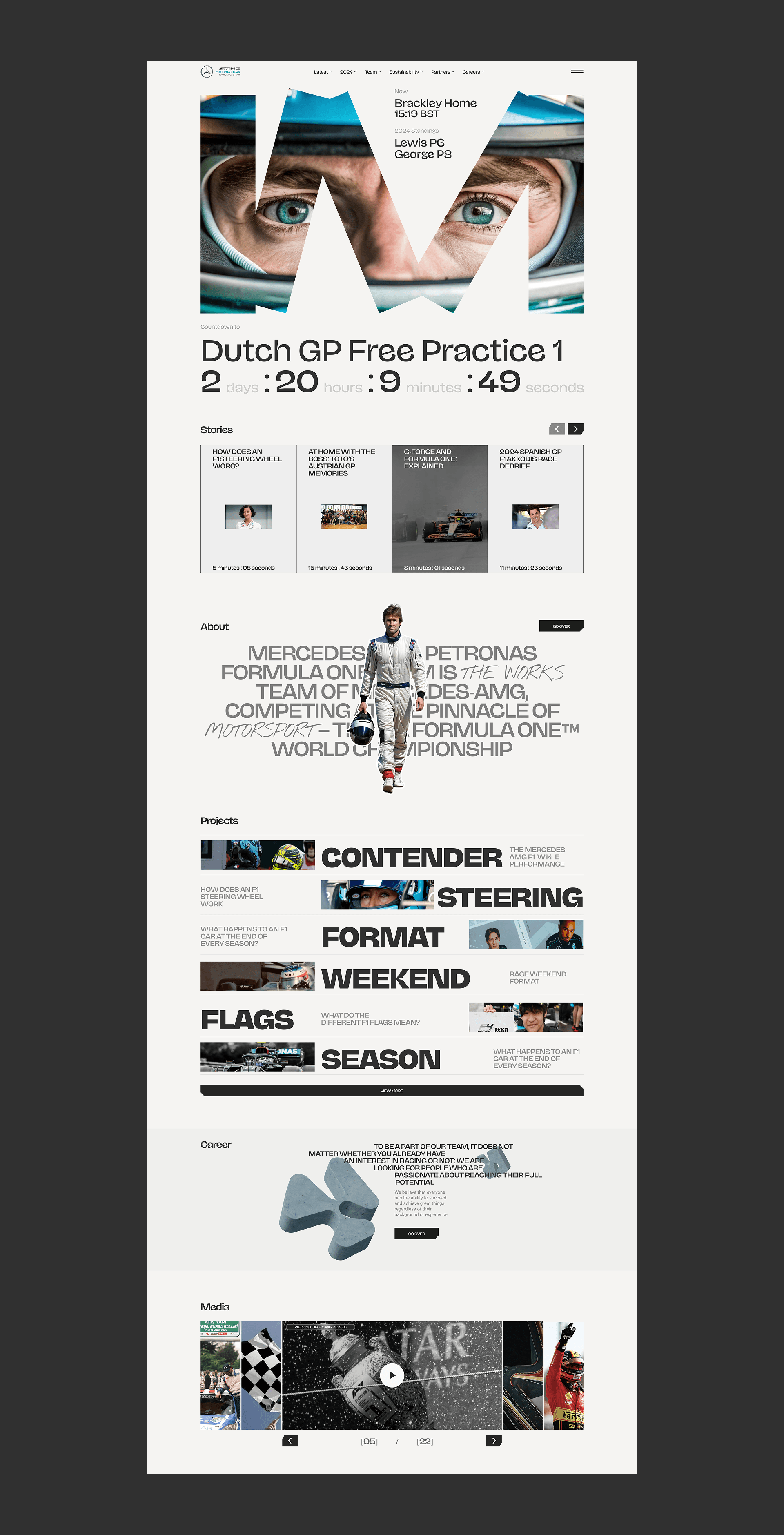 Merсedes AMG Petronas Formula one Time — Изображение №2 — Интерфейсы на Dprofile