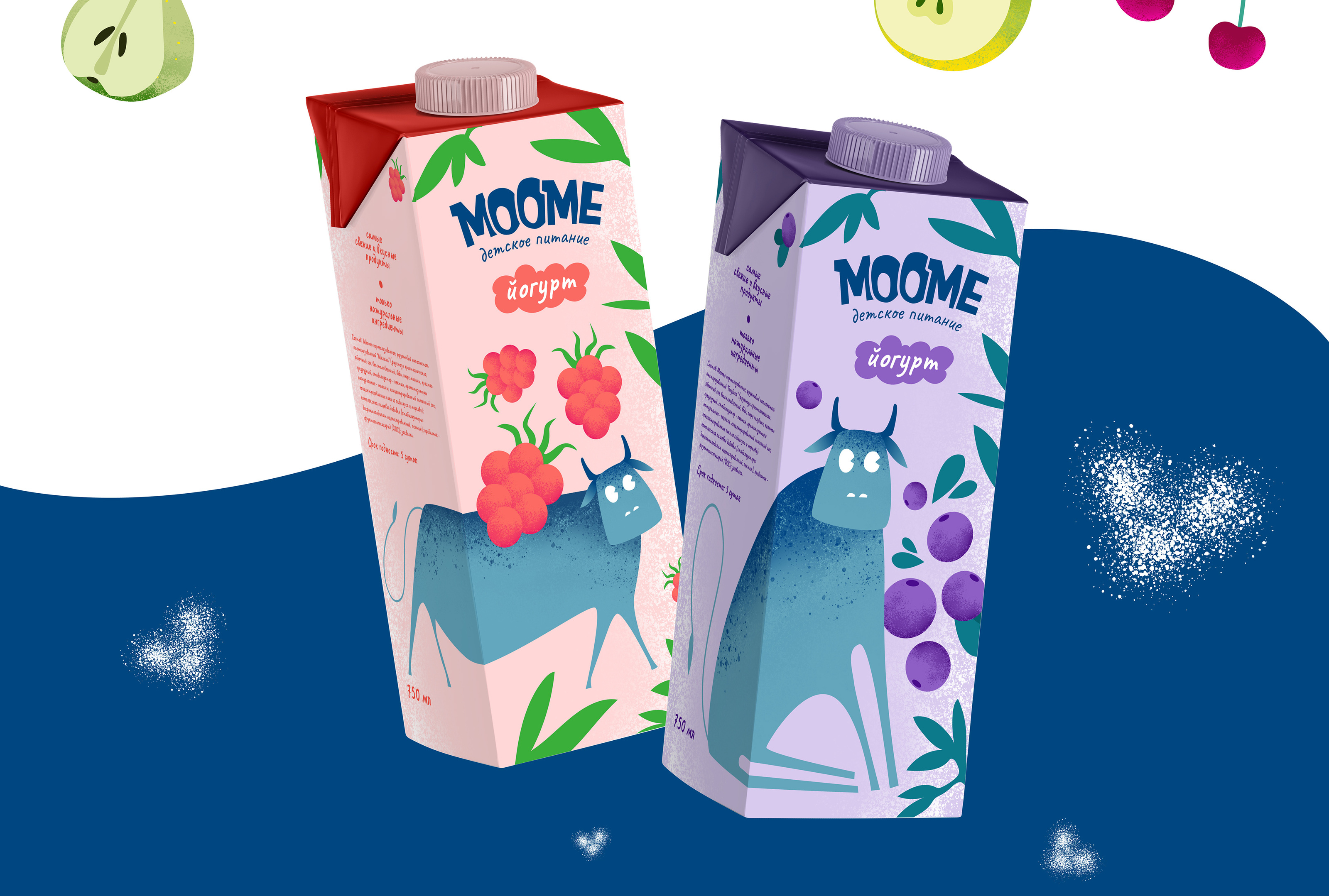Moome | бренд детского питания — Изображение №6 — Брендинг, Иллюстрация на Dprofile