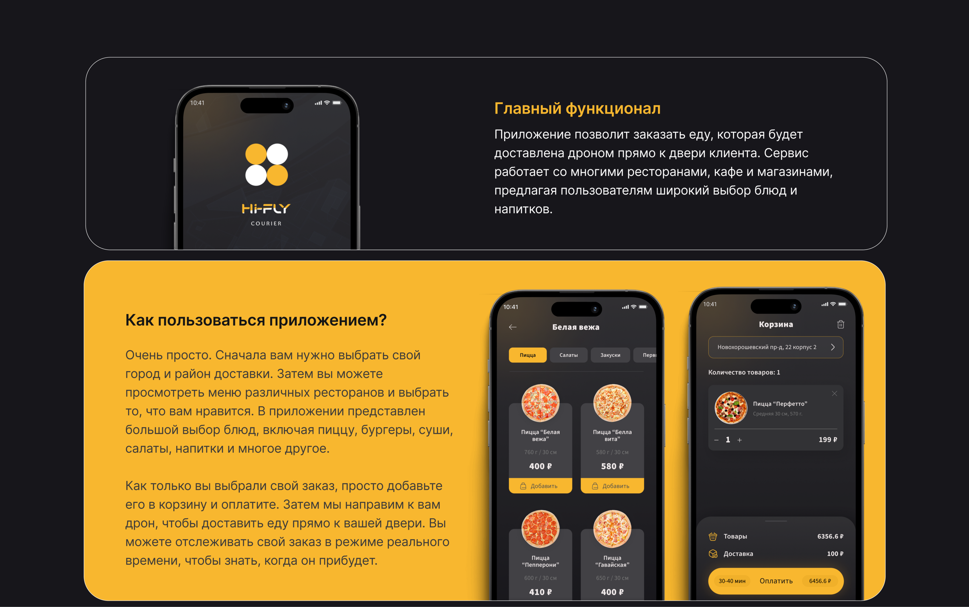 HiFly: Доставка еды с помощью дронов — Изображение №6 — Интерфейсы, Брендинг на Dprofile