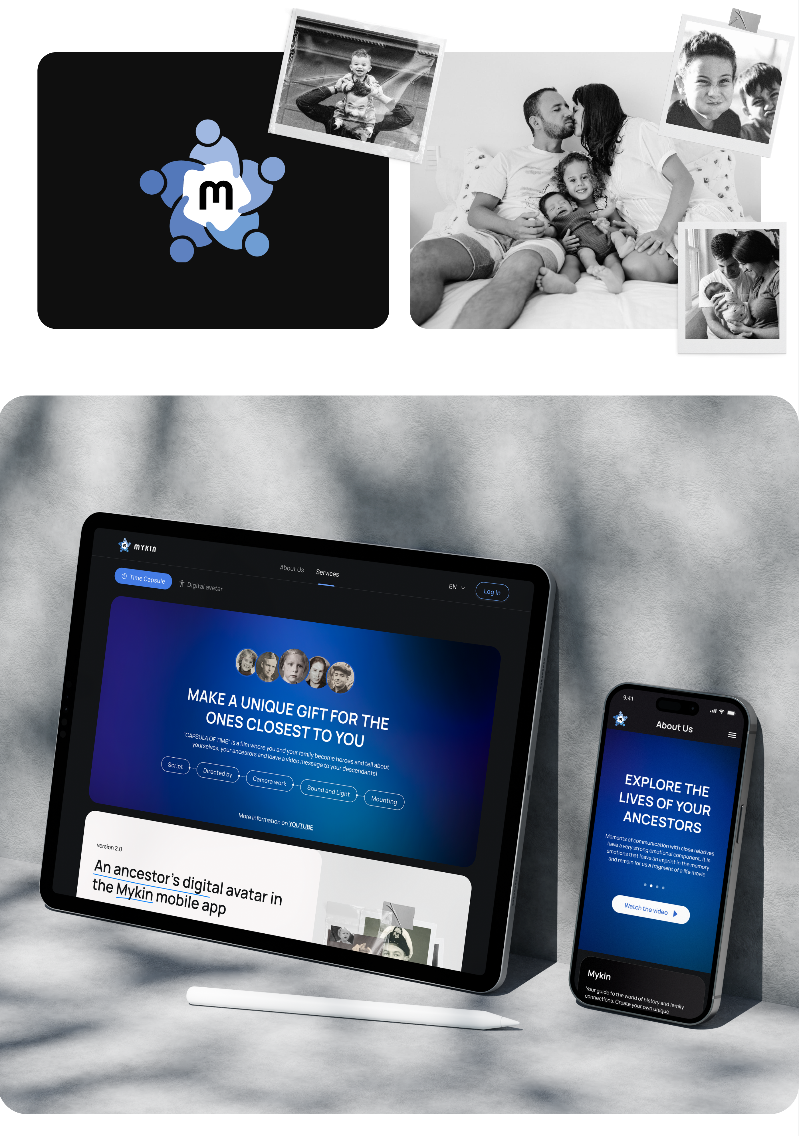 MYKIN - приложение семейного древа — Изображение №11 — Интерфейсы, Брендинг на Dprofile