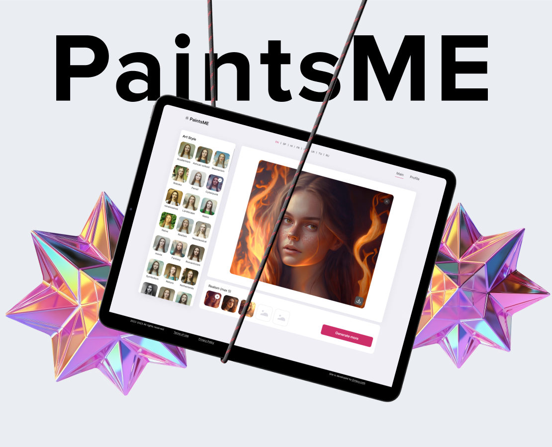 PaintsME - Создание портретов с помощью ИИ на Dprofile
