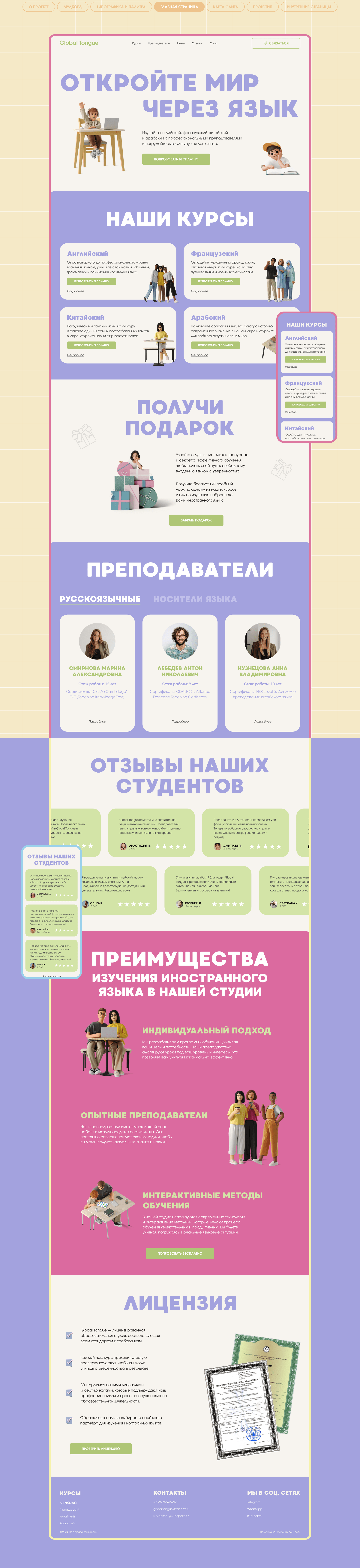 Language school — Изображение №5 — Интерфейсы на Dprofile