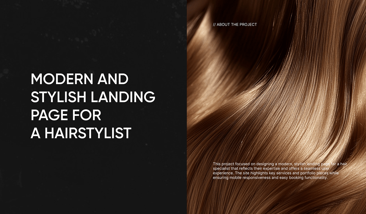 Landing page for a hairstylist — Изображение №1 — Интерфейсы на Dprofile