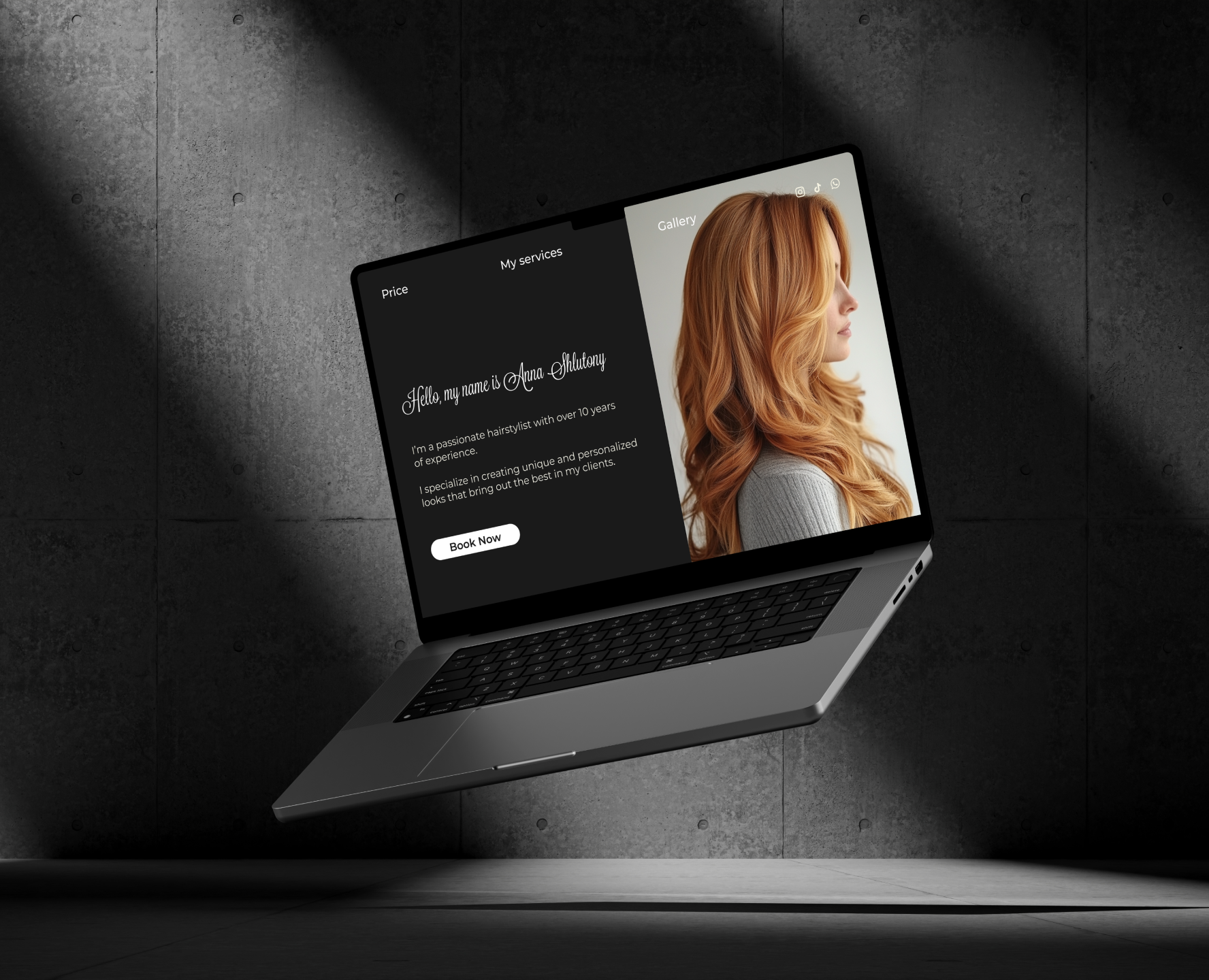 Landing page for a hairstylist — Интерфейсы на Dprofile