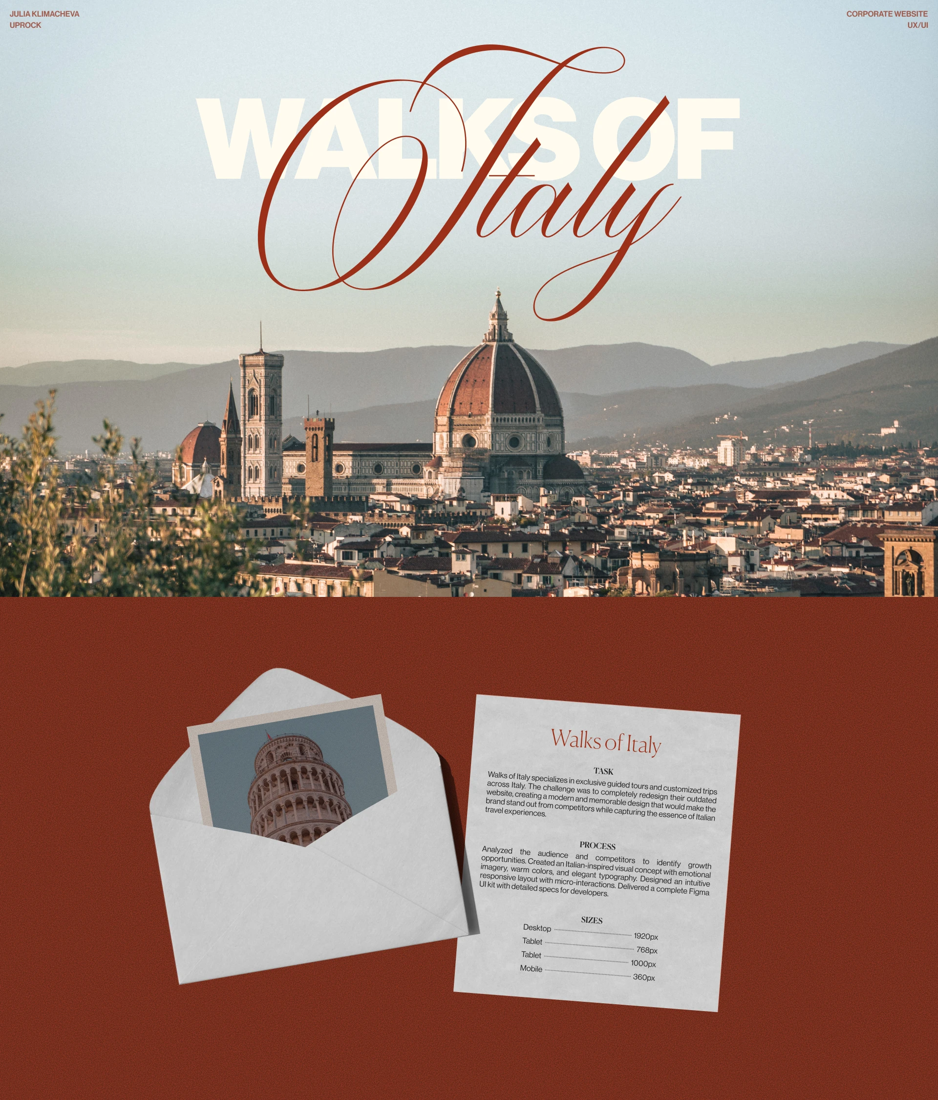 Walks of Italy | Corporate Website — Изображение №1 — Интерфейсы на Dprofile