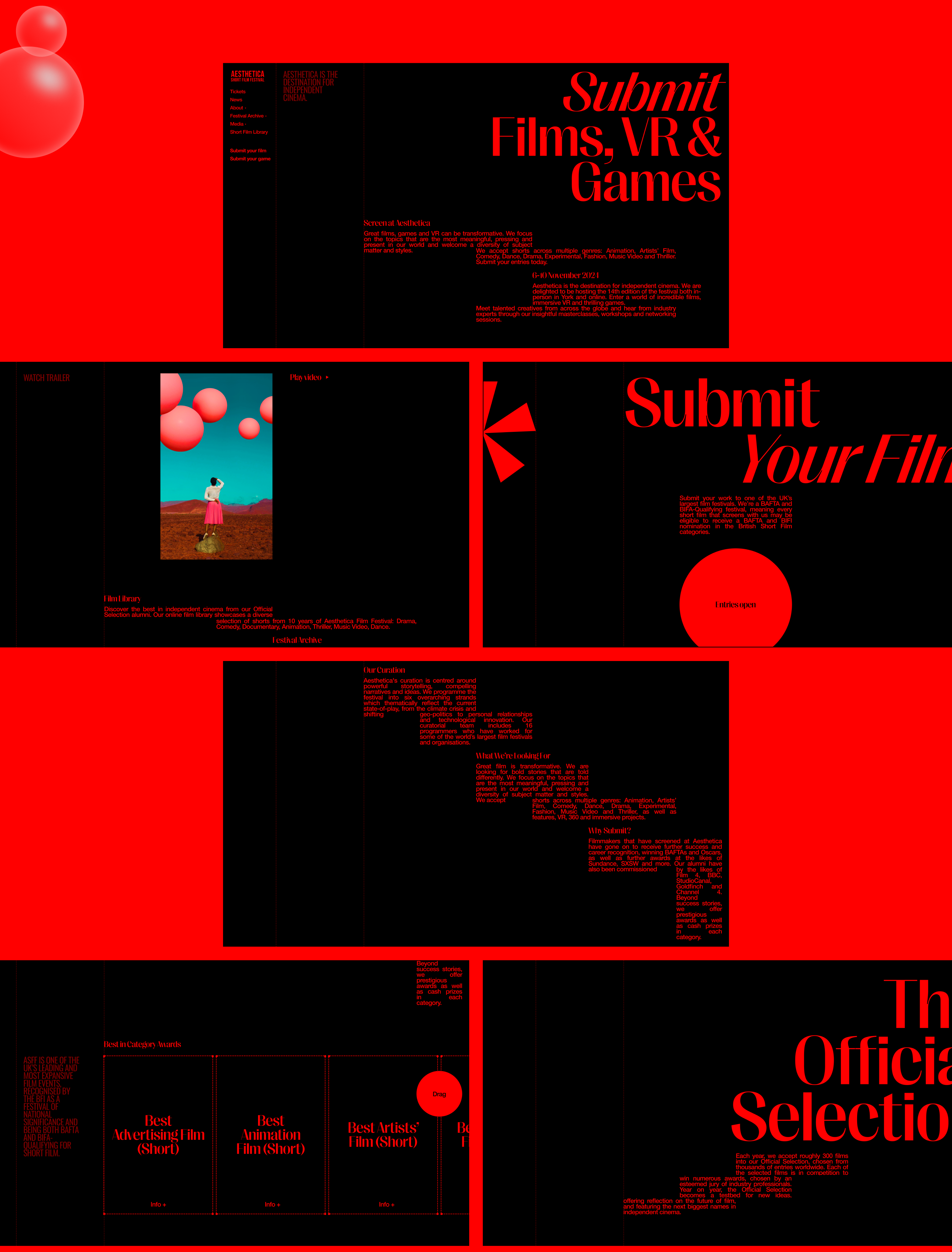 Aesthetica Film Festival | Website — Изображение №3 — Интерфейсы на Dprofile