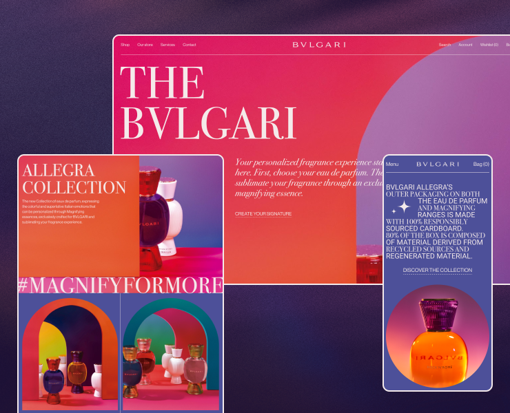 BVLGARI — Интерфейсы на Dprofile