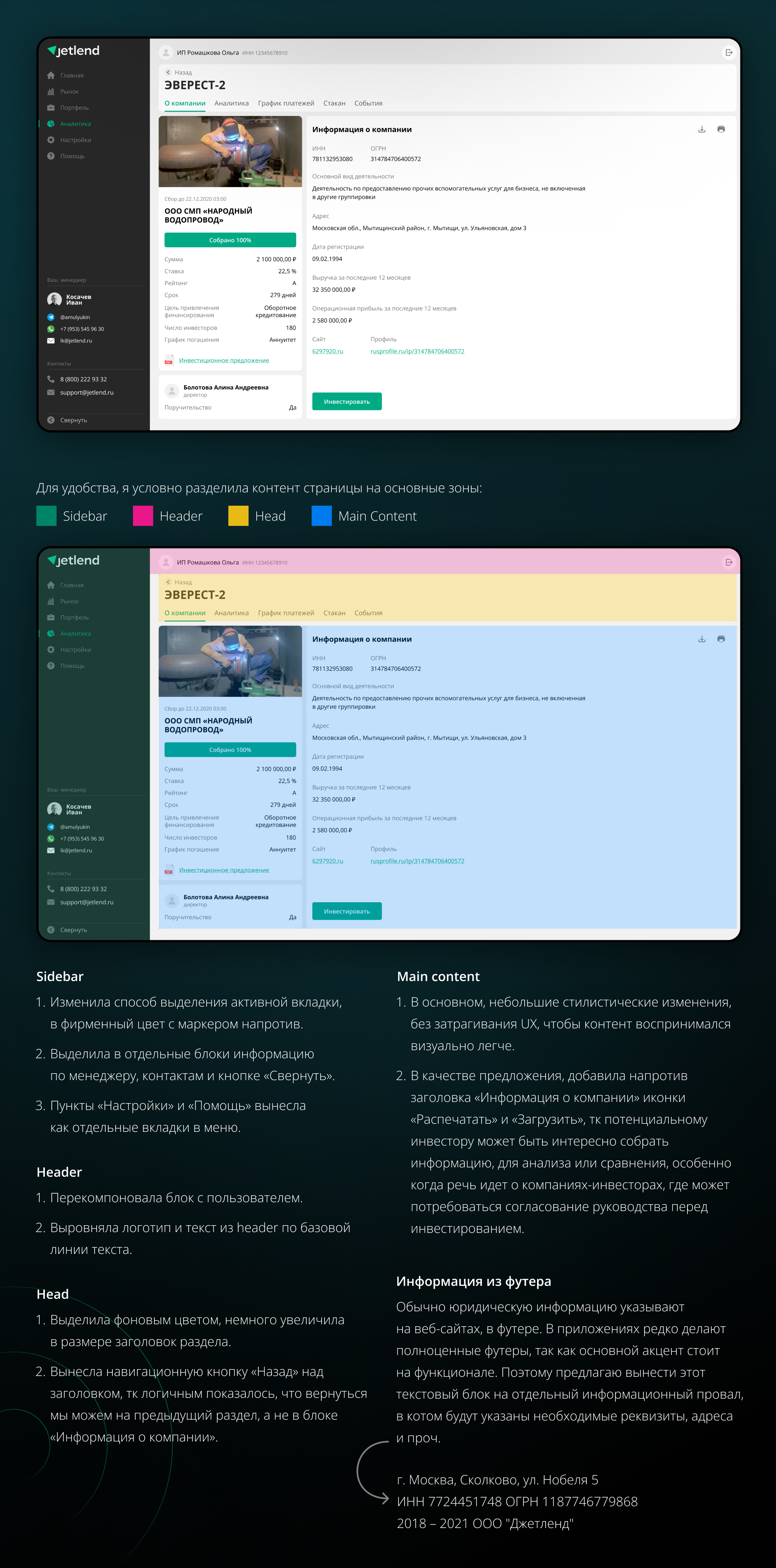 Тестовое в JetLend — Изображение №7 — Интерфейсы, Маркетинг на Dprofile