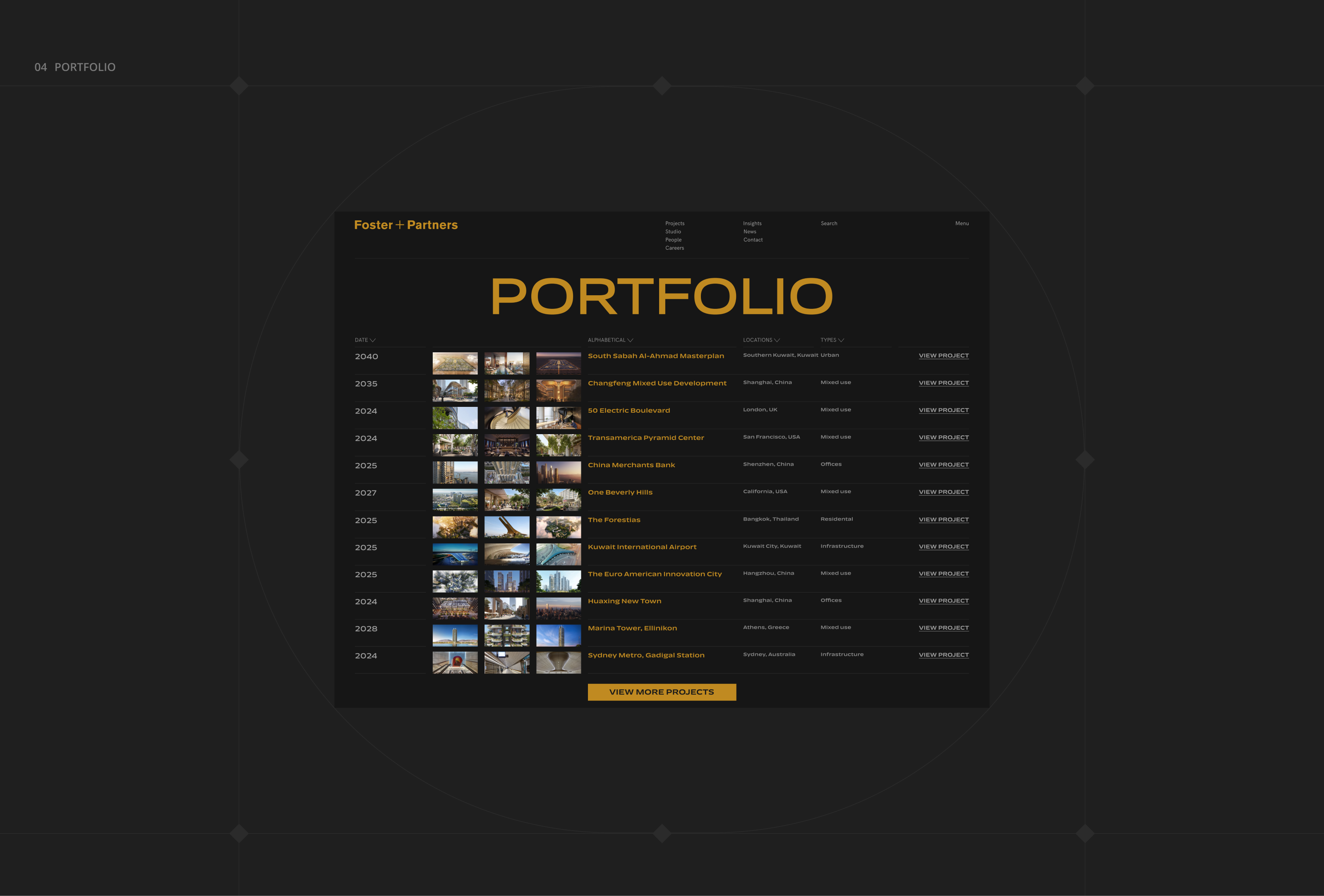 FOSTER AND PARTNERS | Website redesign — Изображение №8 — Интерфейсы на Dprofile