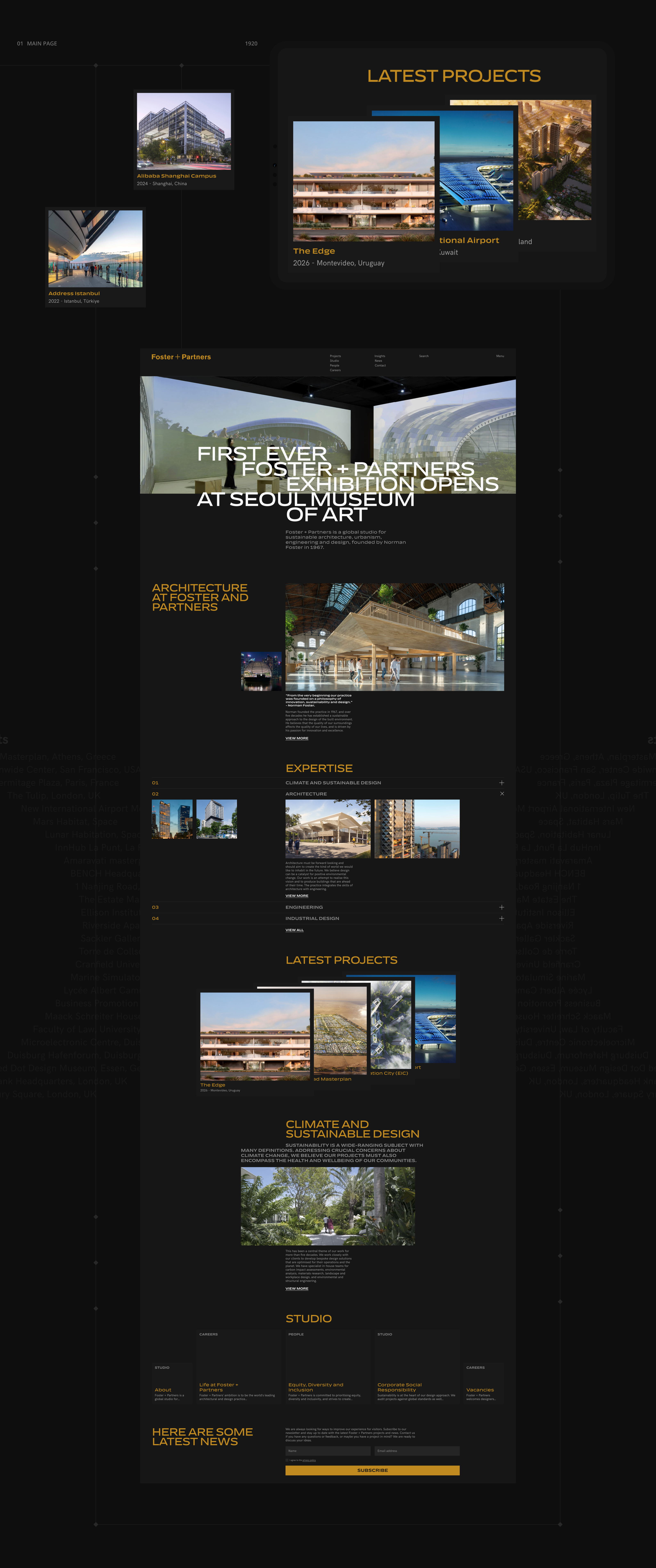 FOSTER AND PARTNERS | Website redesign — Изображение №2 — Интерфейсы на Dprofile