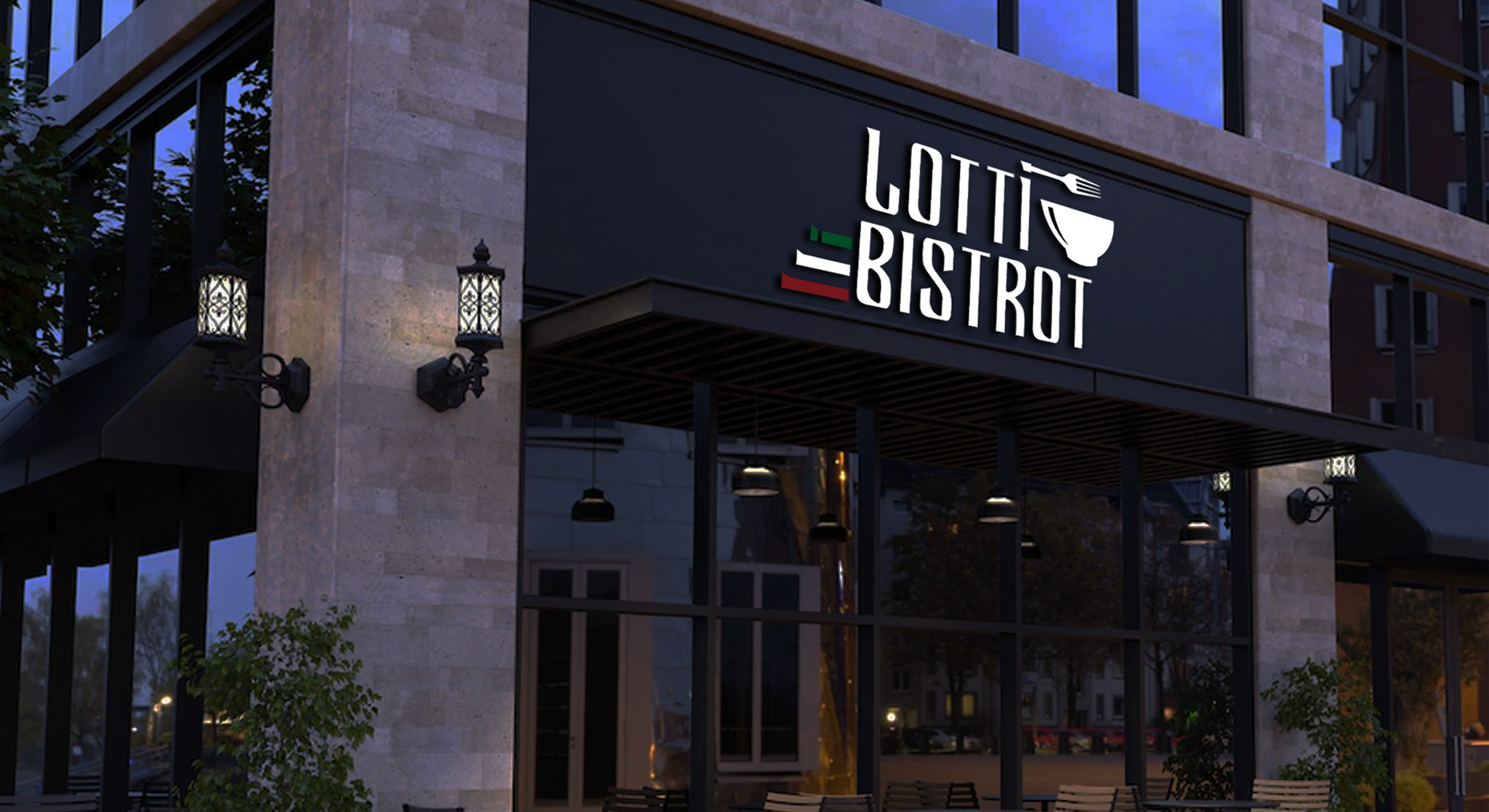 Логотип для итальянского ресторана "Lotti bistrot" — Изображение №4 — Брендинг на Dprofile