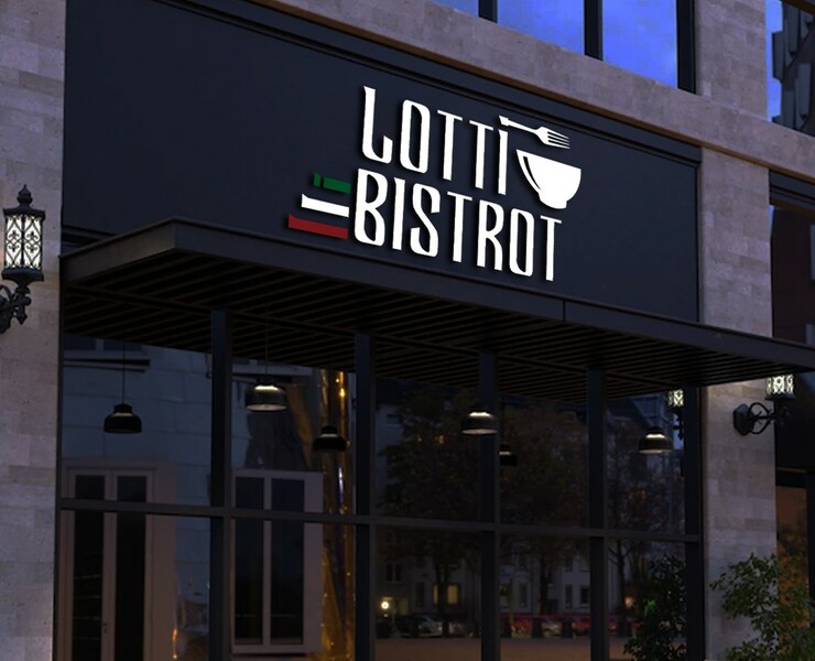 Логотип для итальянского ресторана "Lotti bistrot" — Брендинг на Dprofile