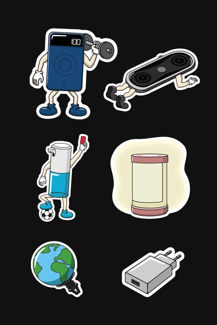 Стикеры для магазина элетротехники — Изображение №4 — Иллюстрация, Графика на Dprofile