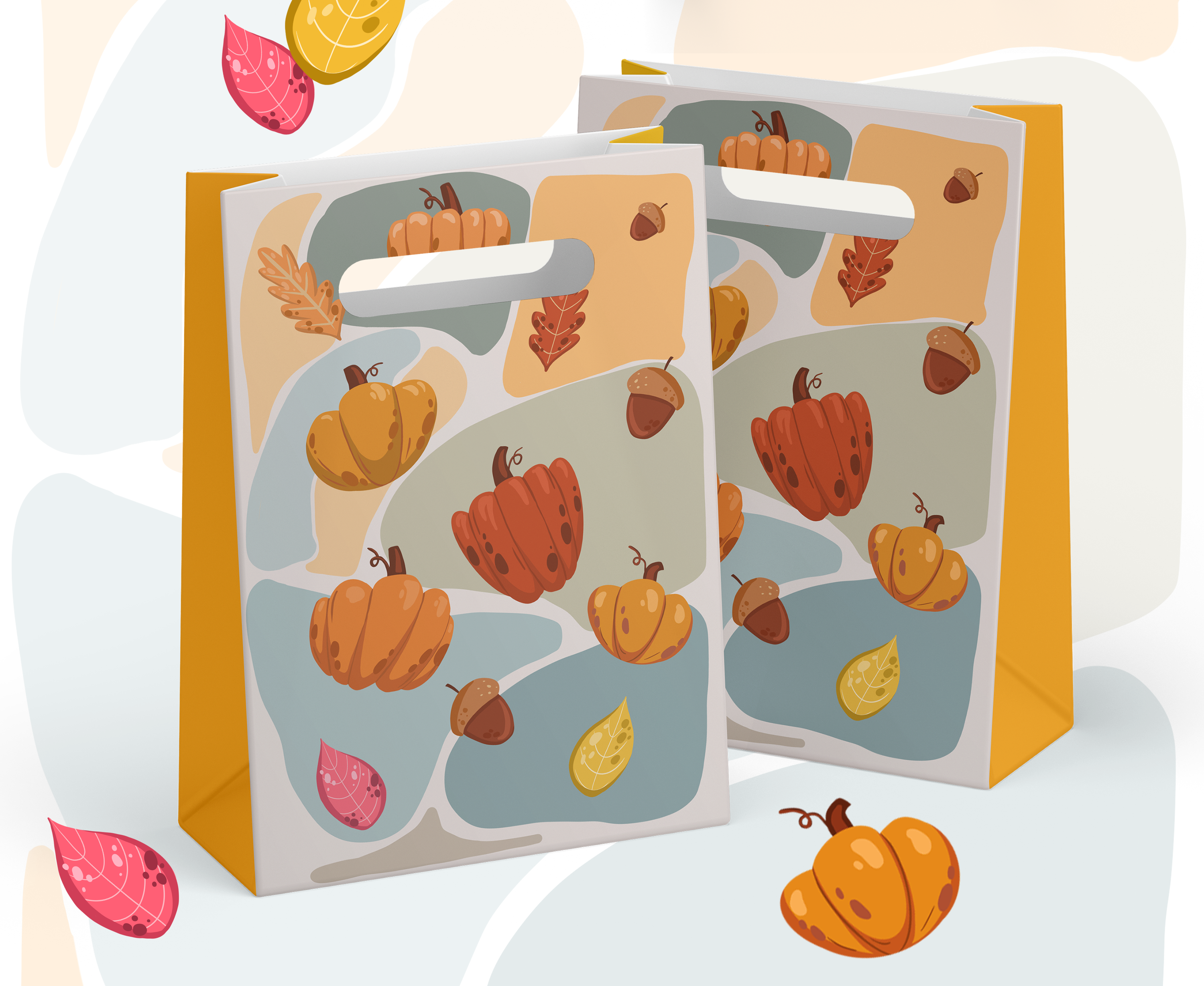 Illustration with pumpkins — Изображение №4 — Интерфейсы, Брендинг на Dprofile