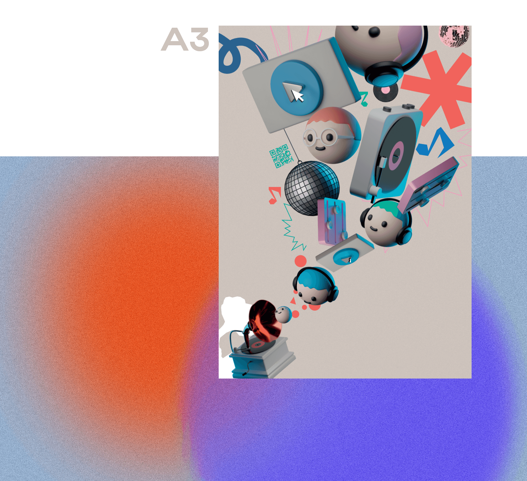 Постер КРУТИ И СЛУШАЙ — Изображение №4 — Брендинг, 3D на Dprofile