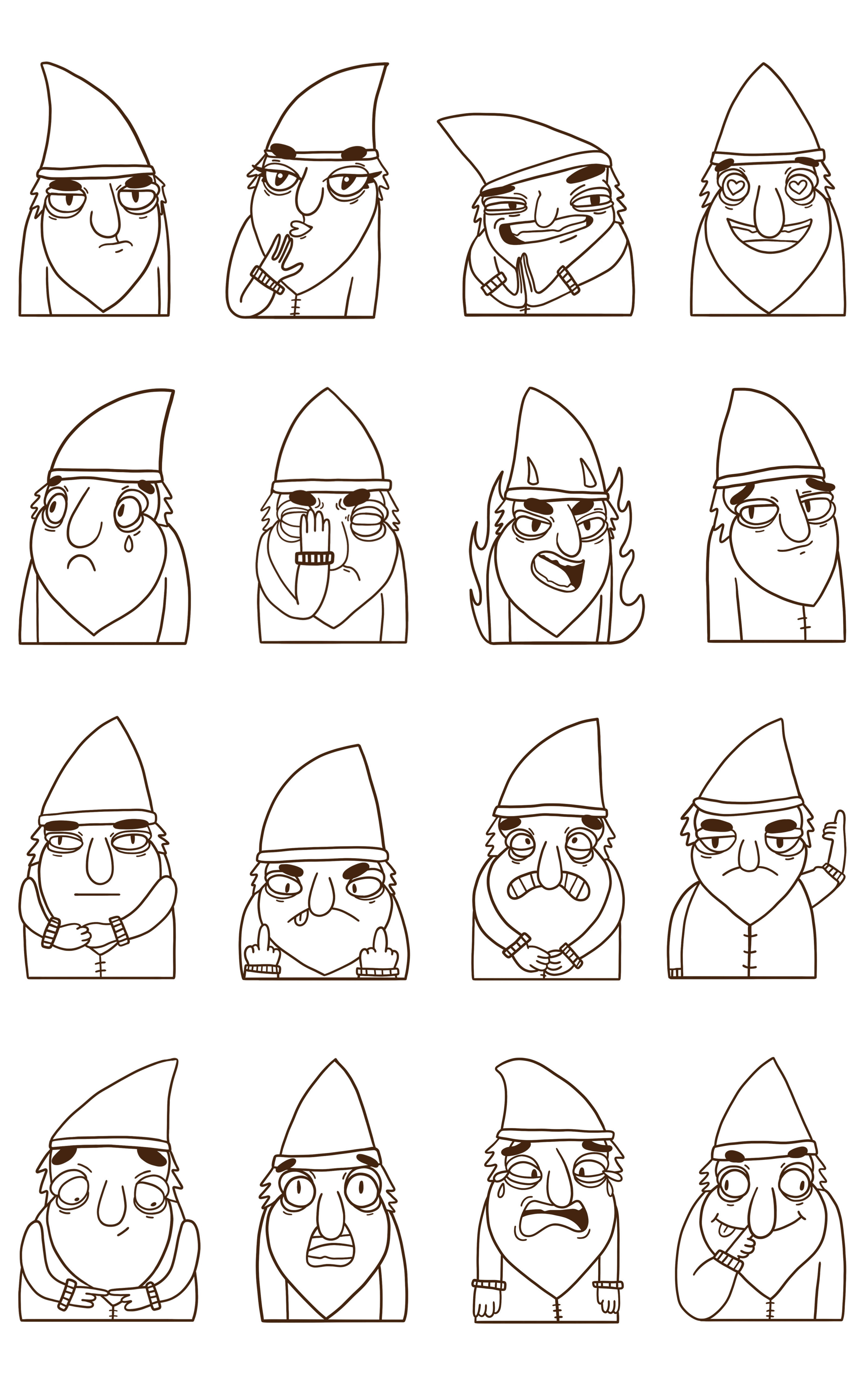 Grumpy Gnome стикеры для телеграма — Изображение №3 — Иллюстрация, Графика на Dprofile