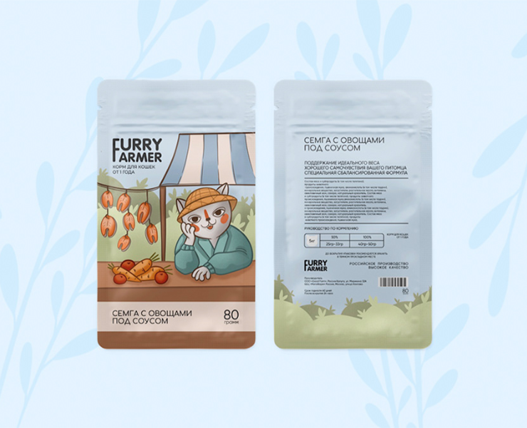 FURRY FARMER | РАЗРАБОТКА ИЛЛЮСТРАЦИЙ ДЛЯ КОШАЧЬЕГО КОРМА — Брендинг, Иллюстрация на Dprofile