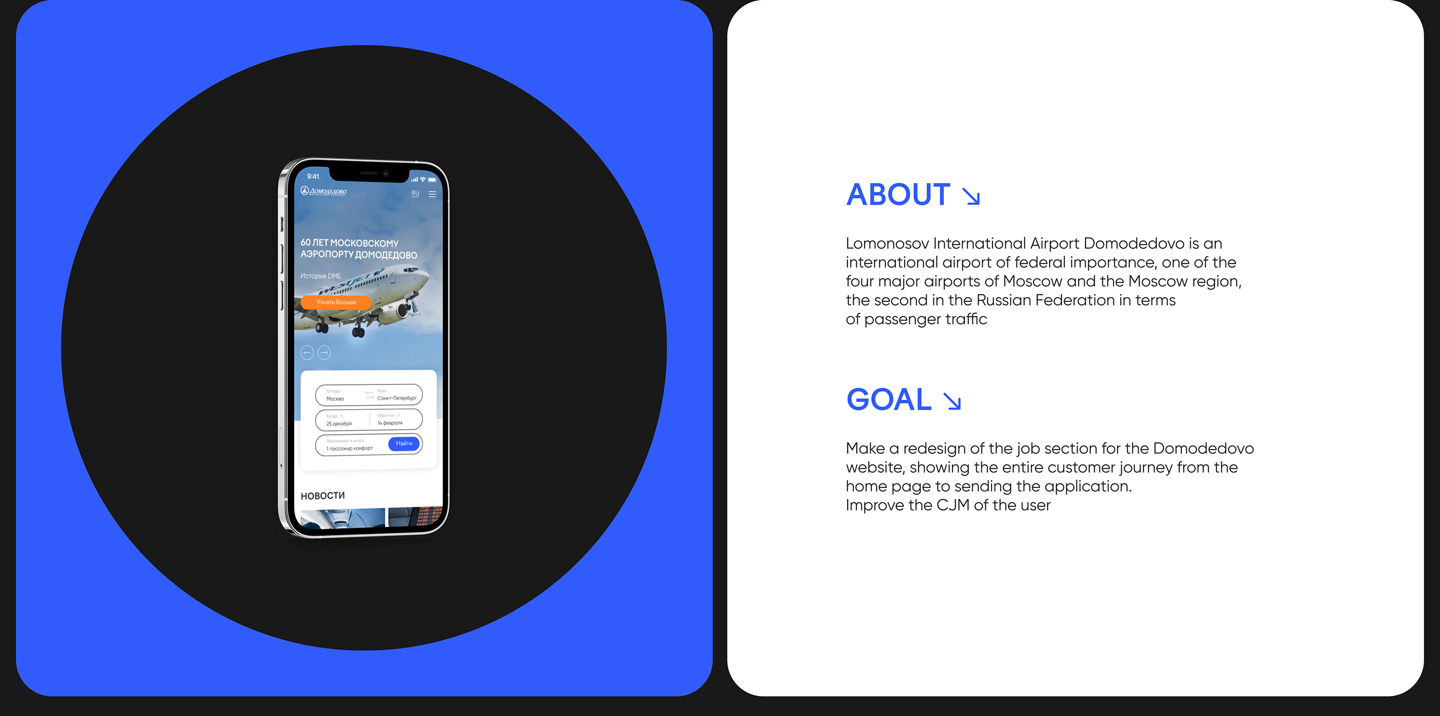Airport Domodedovo website redesign — Изображение №2 — Интерфейсы, Анимация на Dprofile