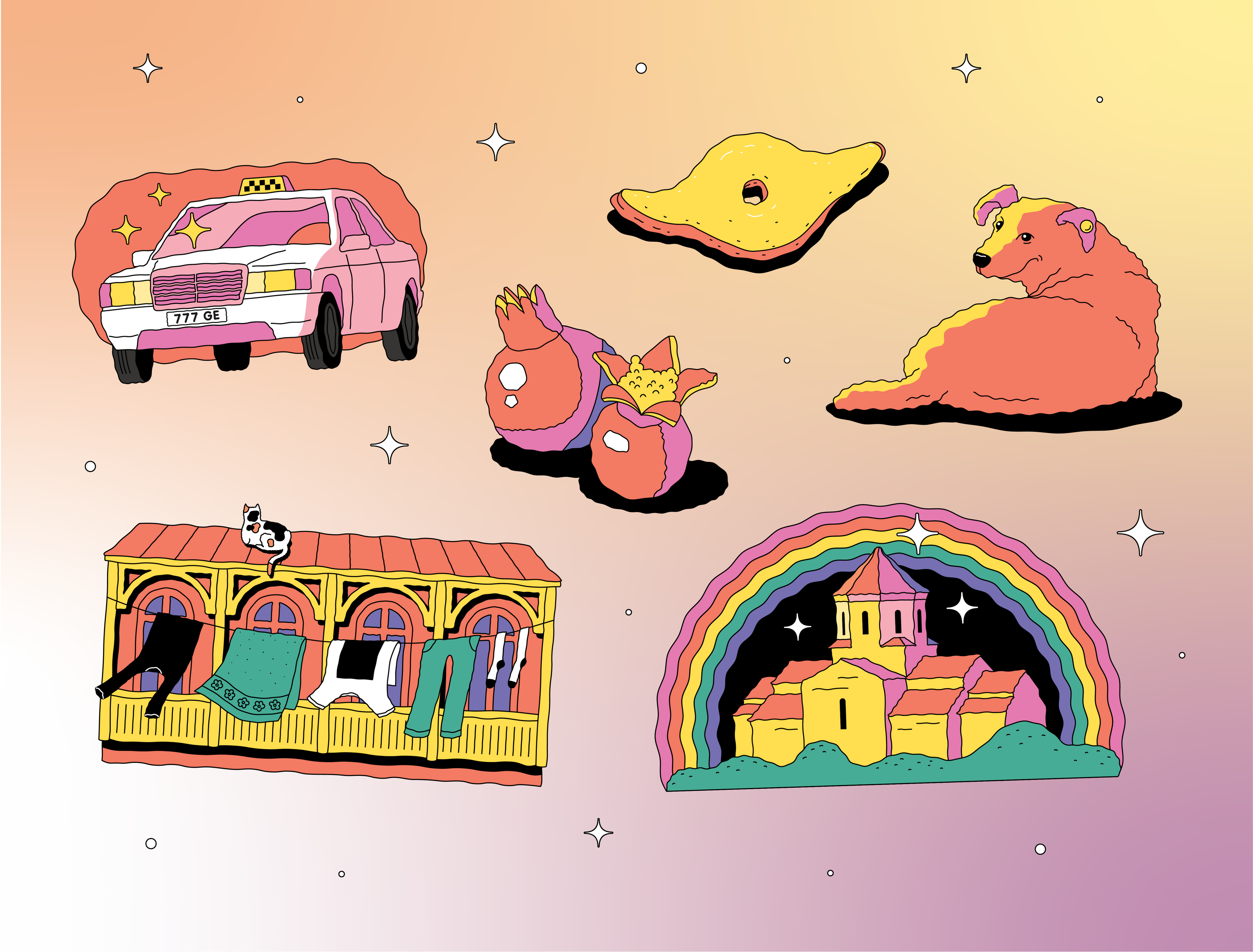 Sticker Pack Illustrations — Изображение №1 — Брендинг, Иллюстрация на Dprofile