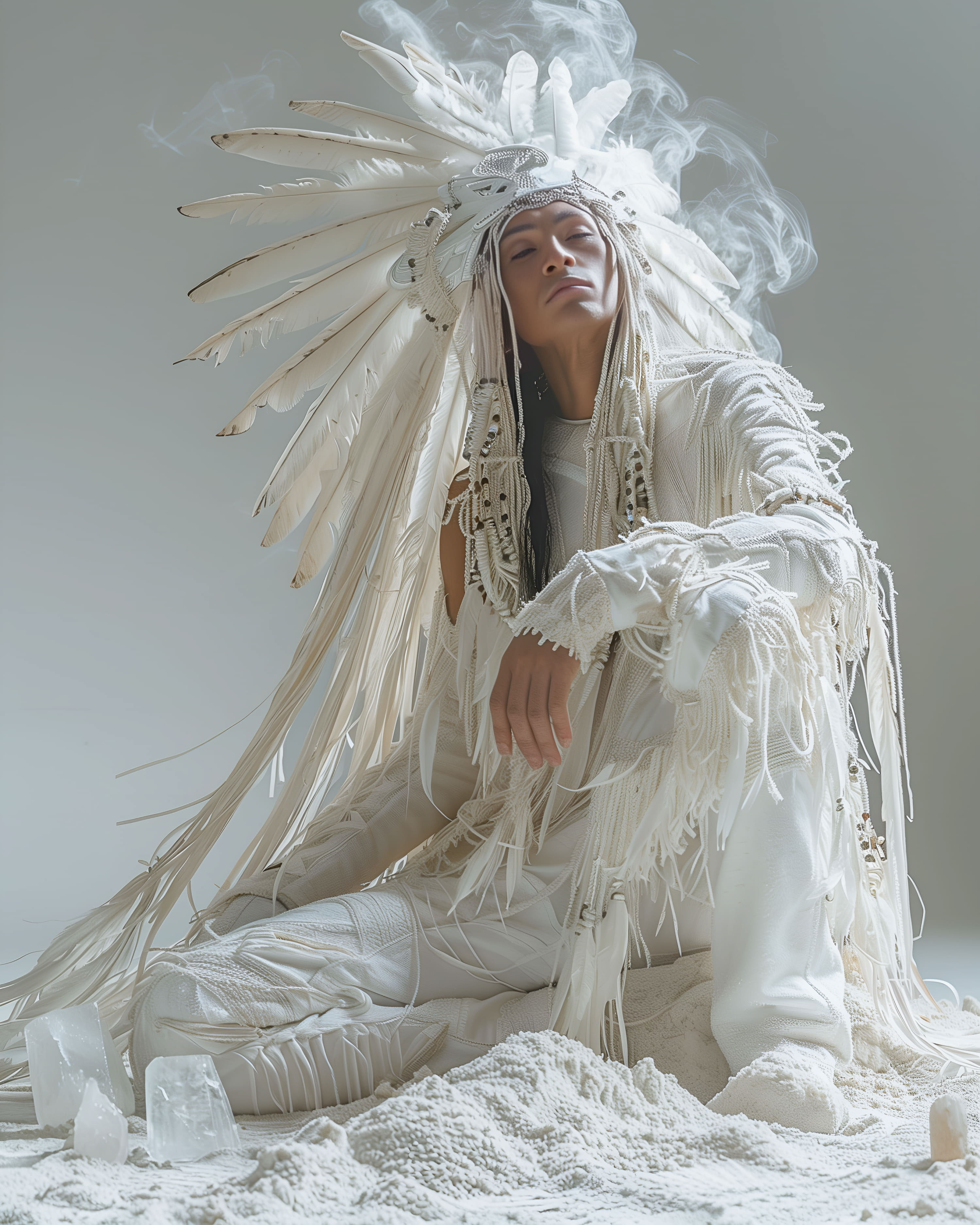 Белые шаманы | Midjourney — Изображение №13 — Иллюстрация, 3D на Dprofile